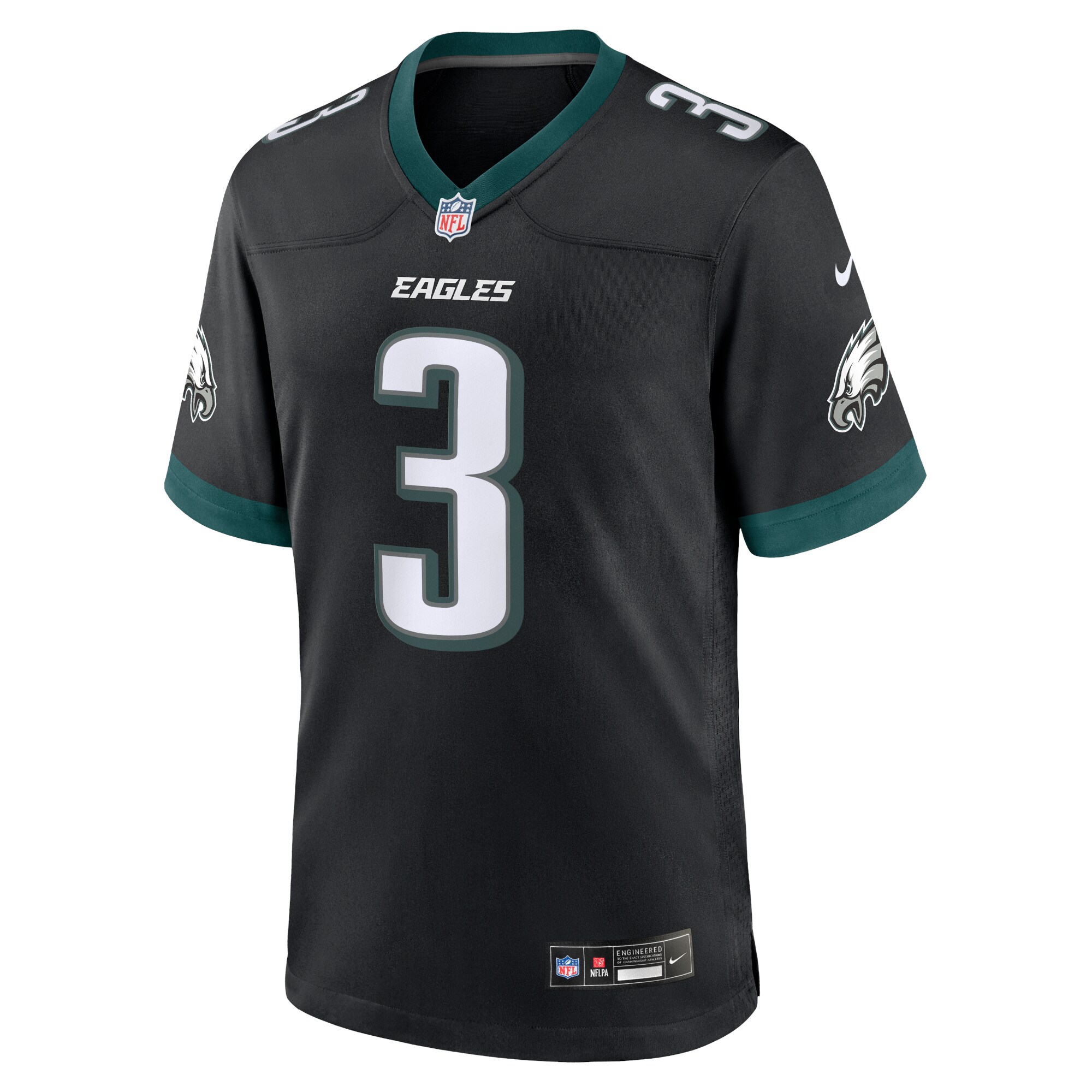 Nolan Smith #3 Philadelphia Eagles Alternate Game Jersey - Black