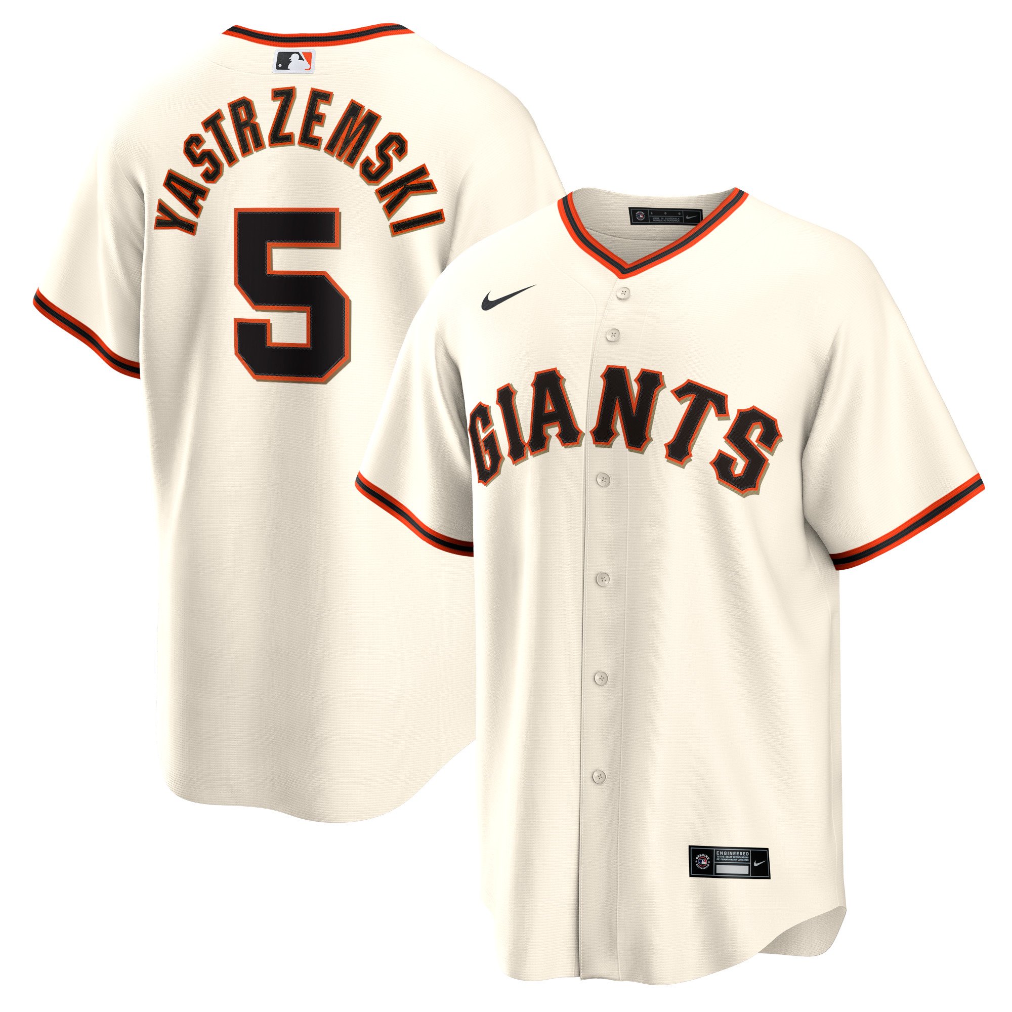 Men's San Francisco Giants Mike Yastrzemski  Cream Home Replica Player Jersey