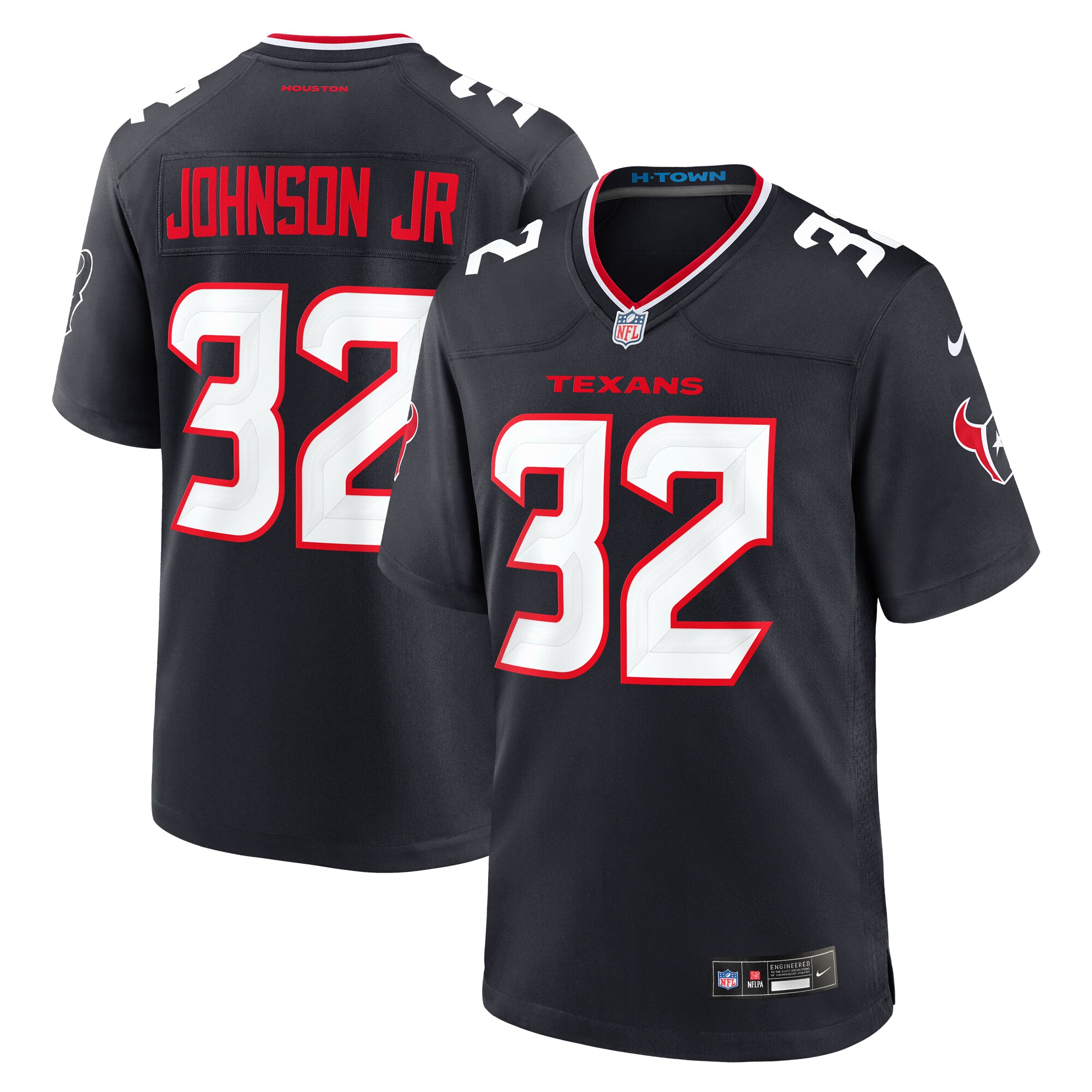 Lonnie Johnson Jr. Houston Texans Team Game Jersey -  Navy