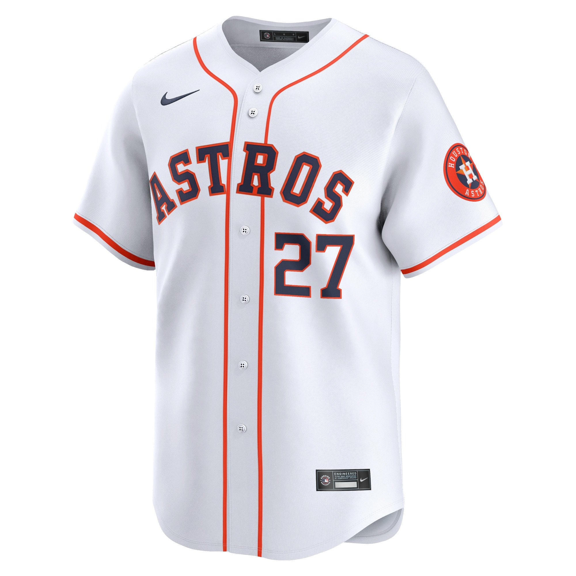 Men's Houston Astros Jose Altuve  White Home Limited Player Jersey