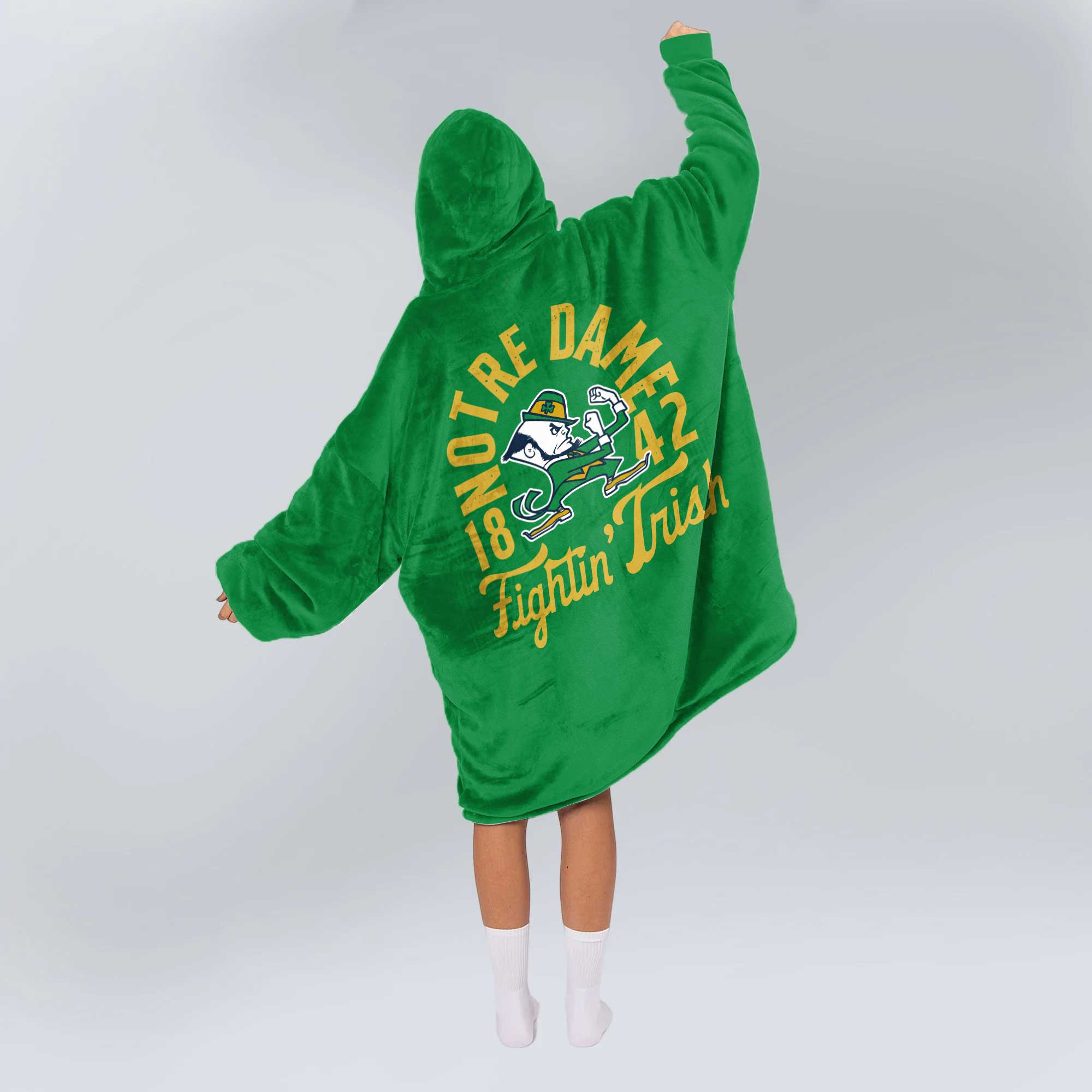 Adult Notre Dame Football Unisex Blanket Hoodie