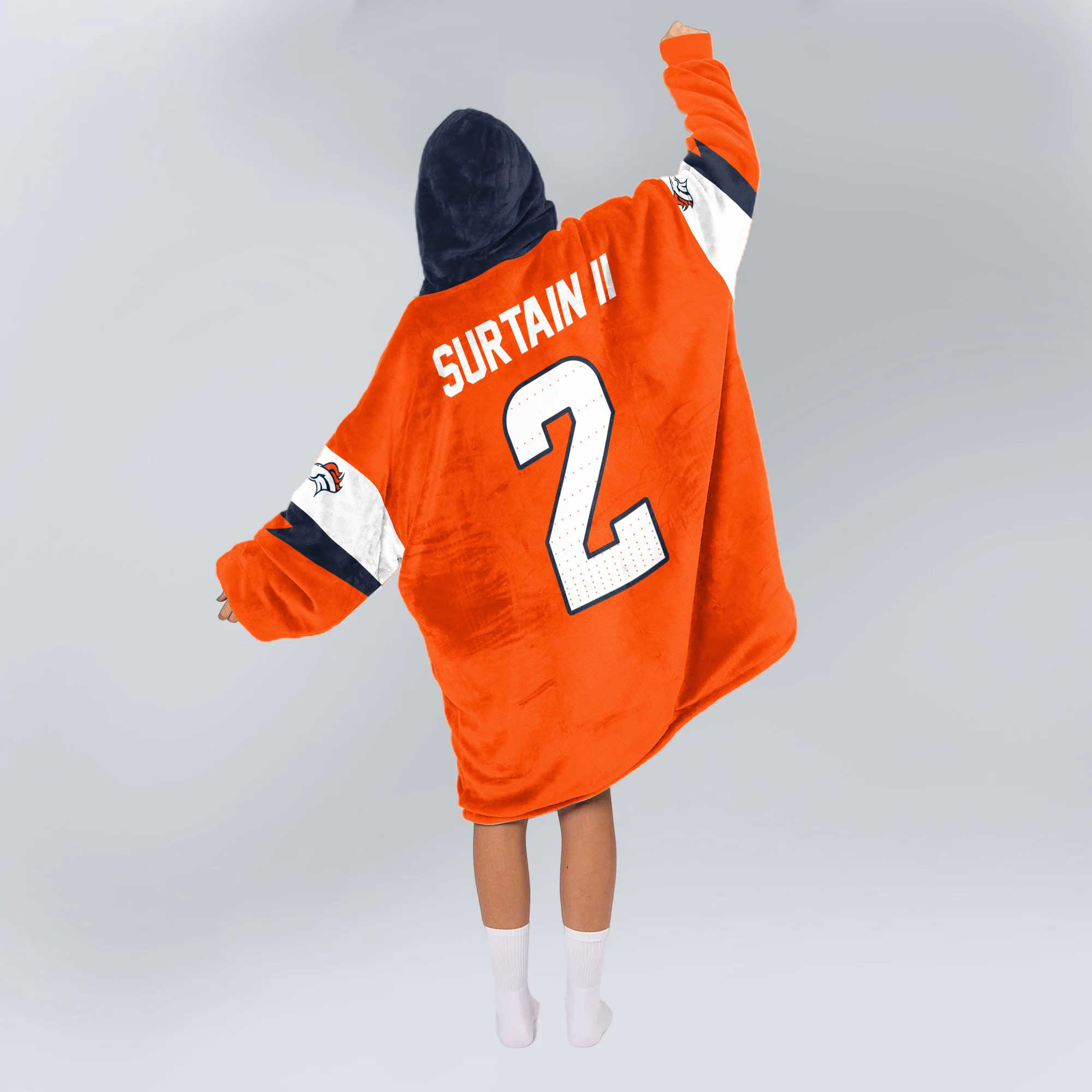 Adult P.S 2 Captain Denver Football Unisex Blanket Hoodie