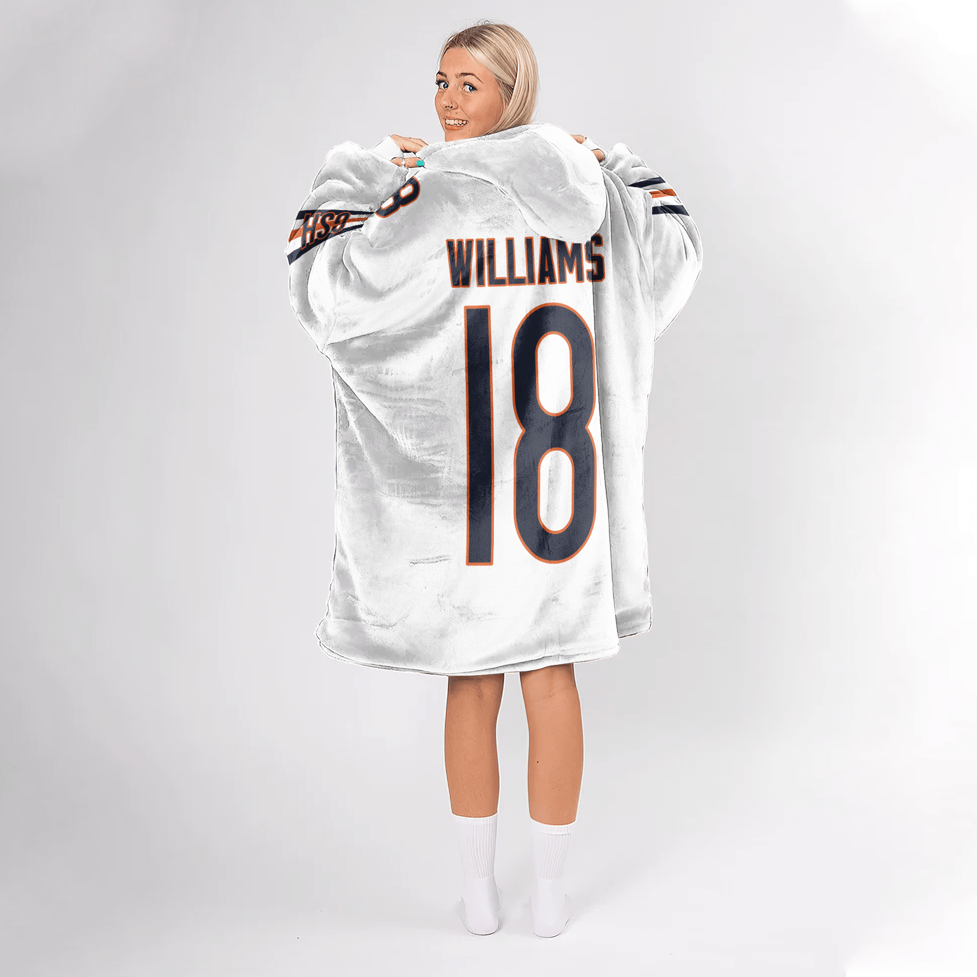 Adult C.W 18 Captain Chicago Football Unisex Blanket Hoodie