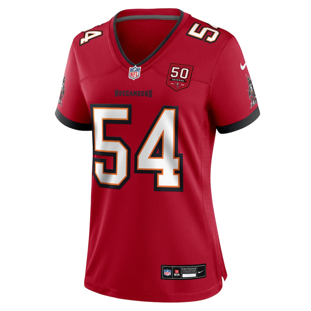 Lavonte David #54 Tampa Bay Buccaneers Women's 50th Anniversary Team Game Jersey - Red