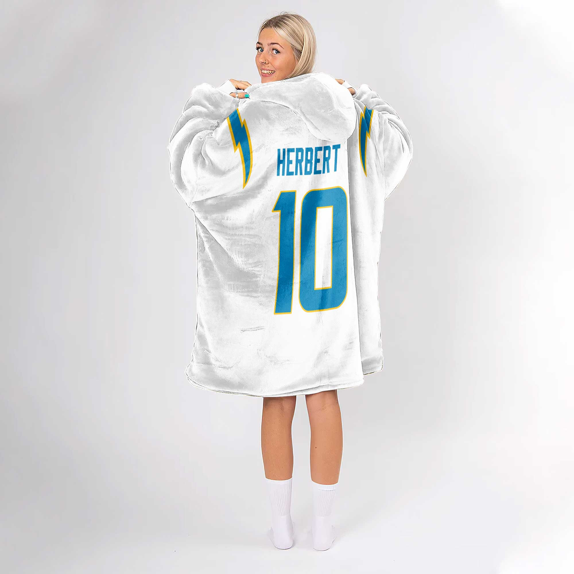 Adult Captain 10 Los Angeles Football Unisex Blanket Hoodie