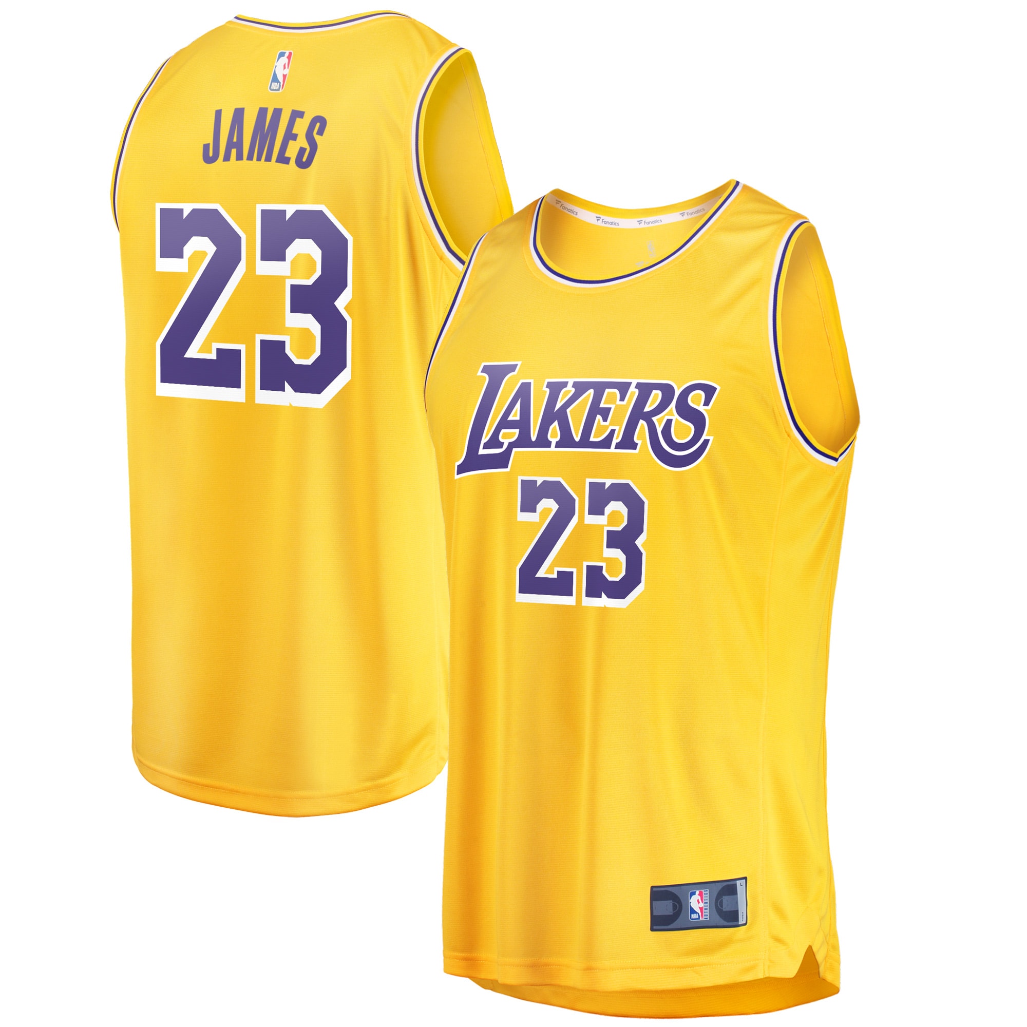 LeBron James Los Angeles Lakers  Fast Break Replica Player Jersey Gold - Icon Edition