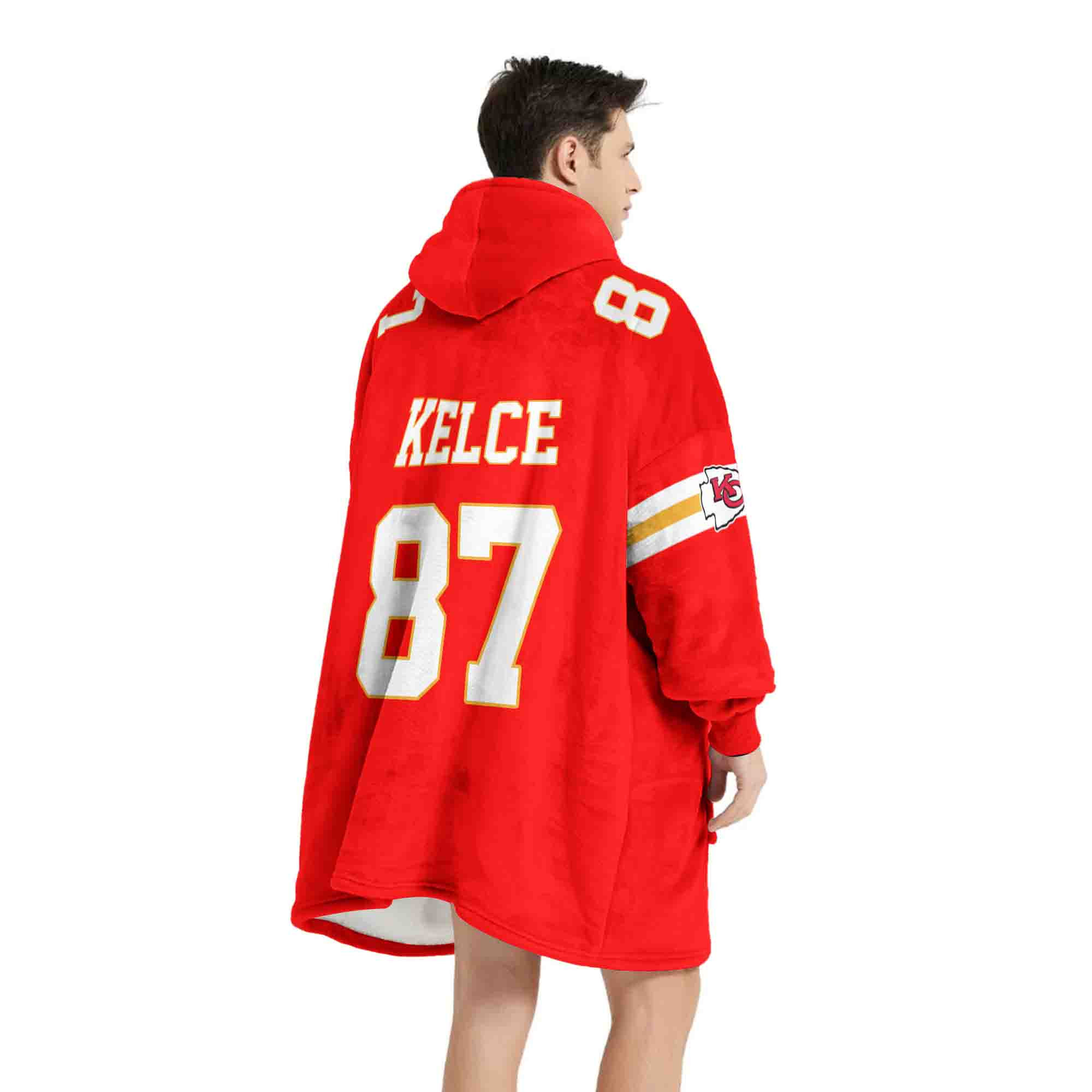 Adult T.K 87 Kansas City Football Unisex Blanket Hoodie