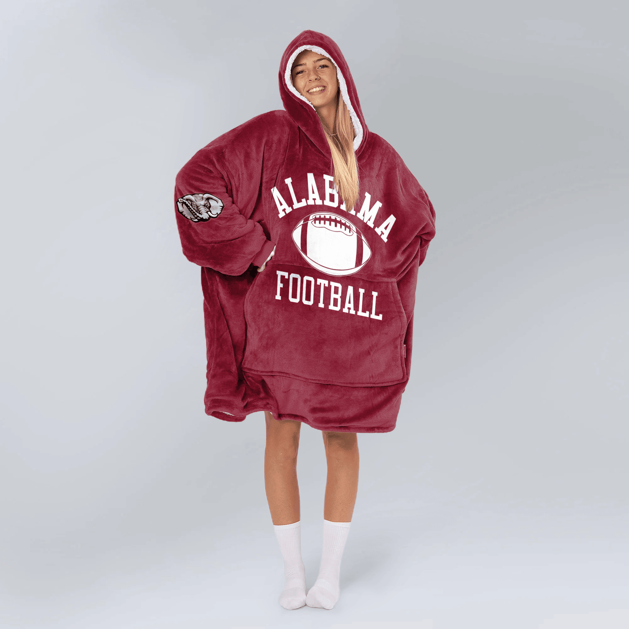 Adult 1 Alabama Football Unisex Blanket Hoodie