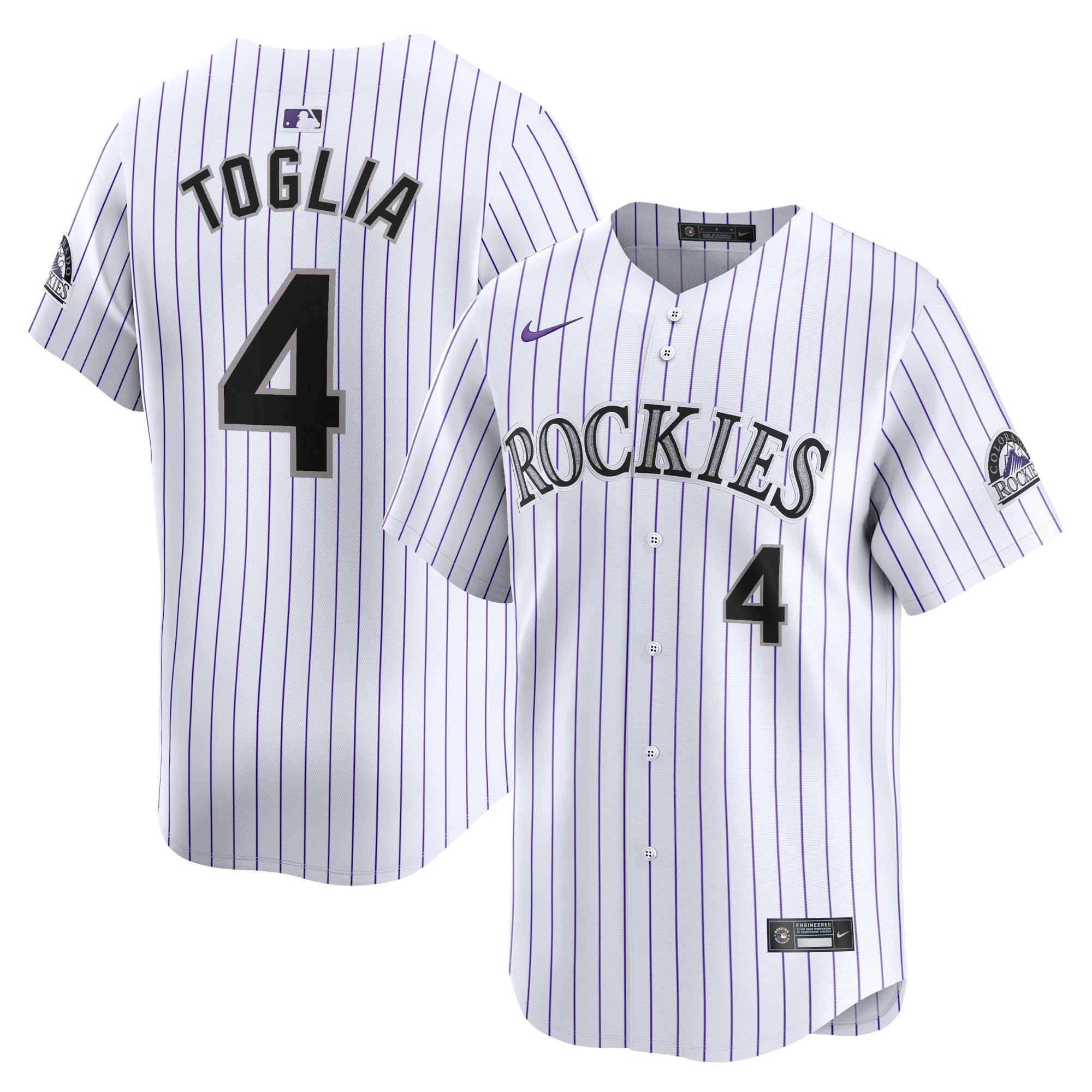 Men's Colorado Rockies Michael Toglia  White Home Limited Player Jersey