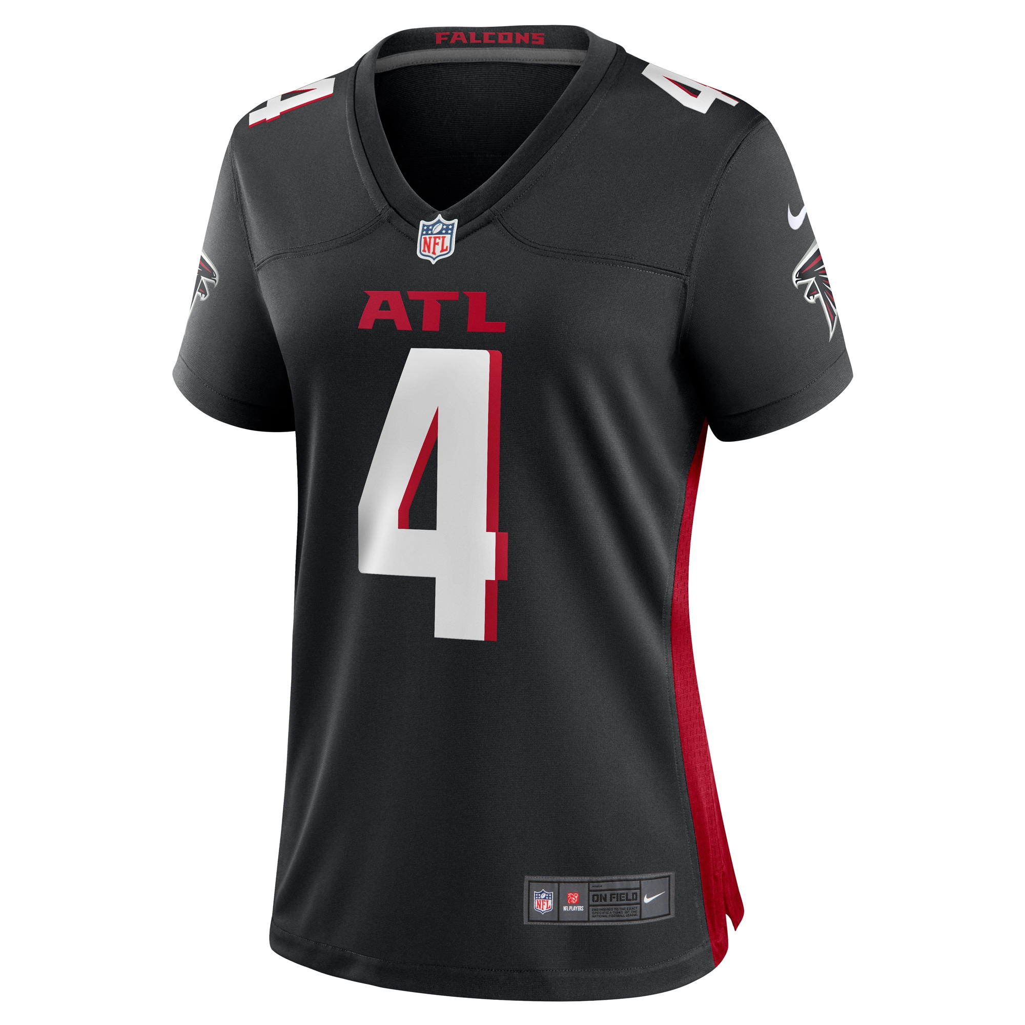 Taylor Heinicke Atlanta Falcons Women's Game Player Jersey - Black