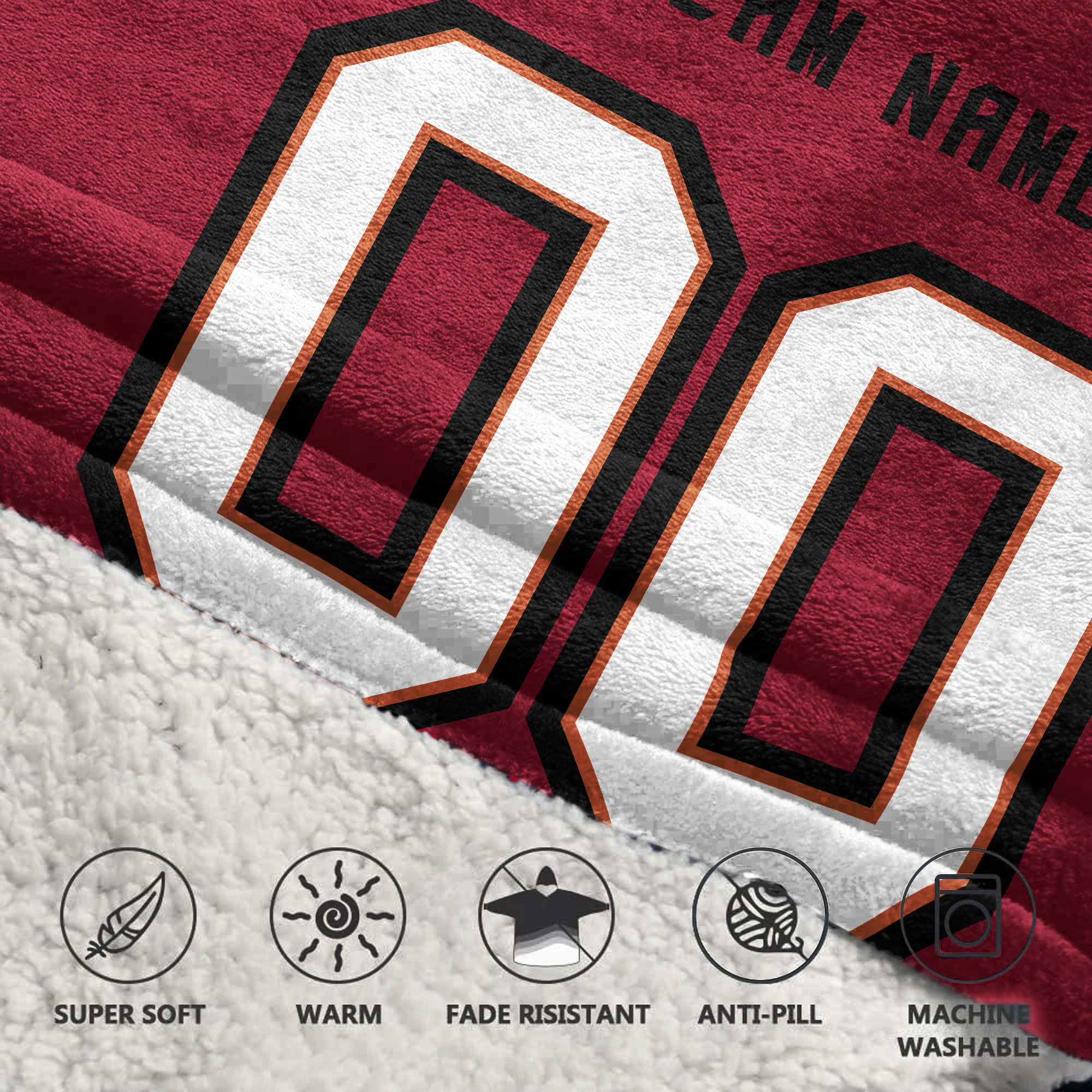 Adult Custom Blanket Hoodie Tampa Bay Inspired Color