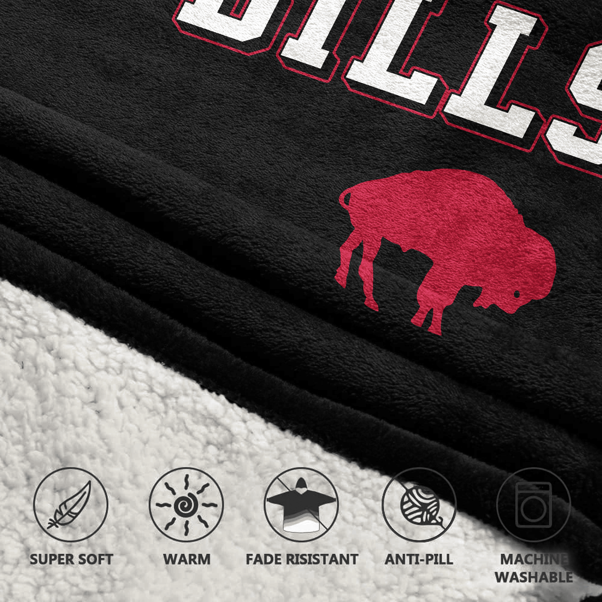 Adult Buffalo Football Unisex Blanket Hoodie