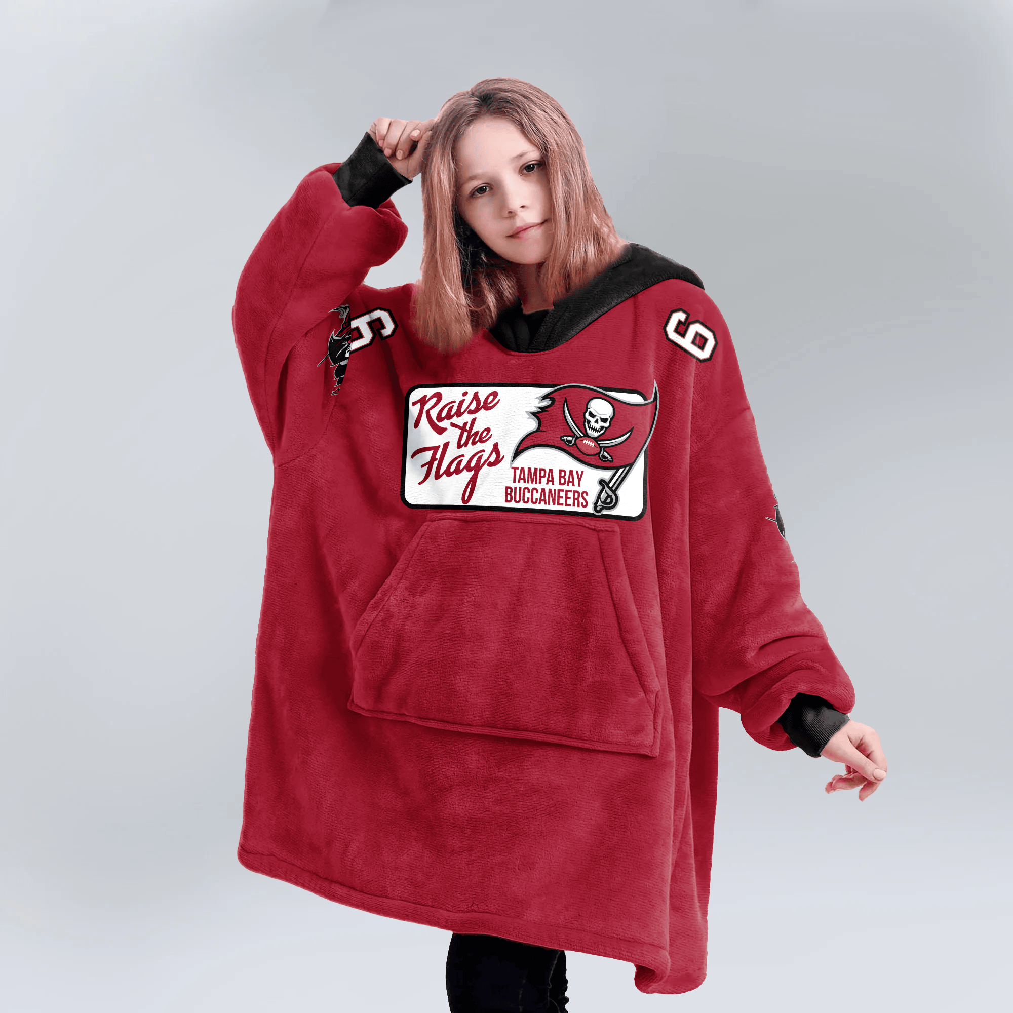 Tampa Bay Football Unisex Blanket Hoodie