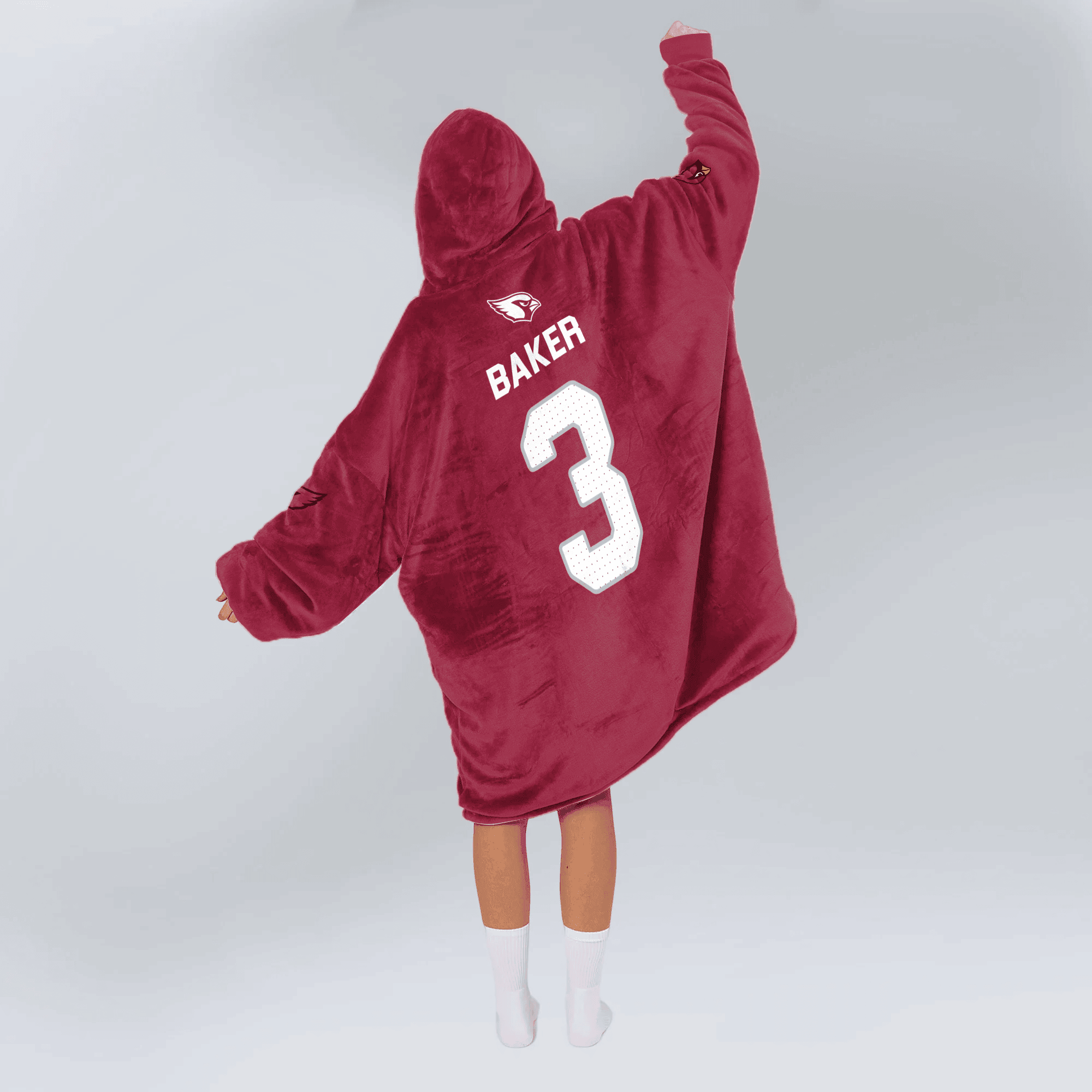 Adult 3 Arizona Football Unisex Blanket Hoodie