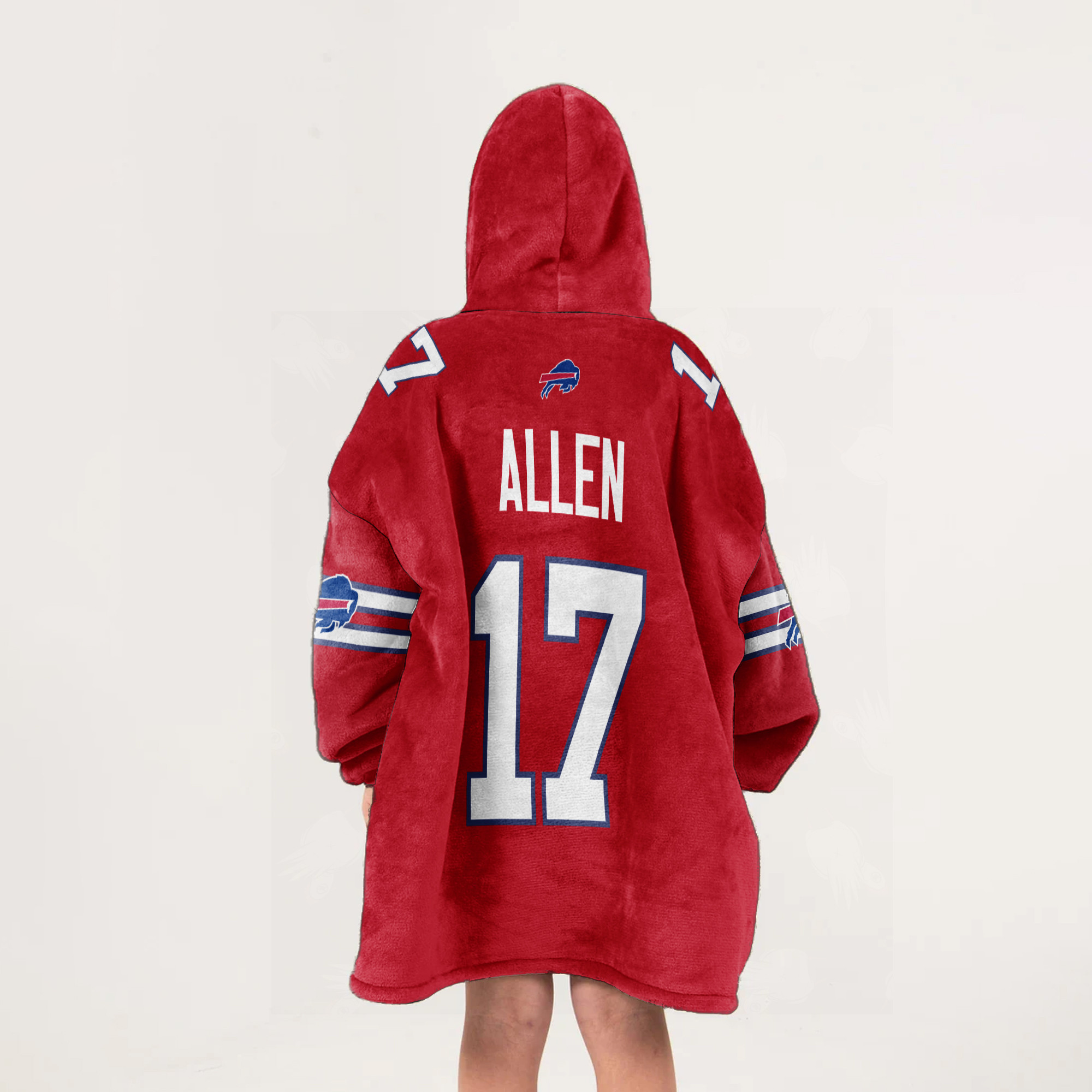 Kid 17 Buffalo Football Unisex Blanket Hoodie
