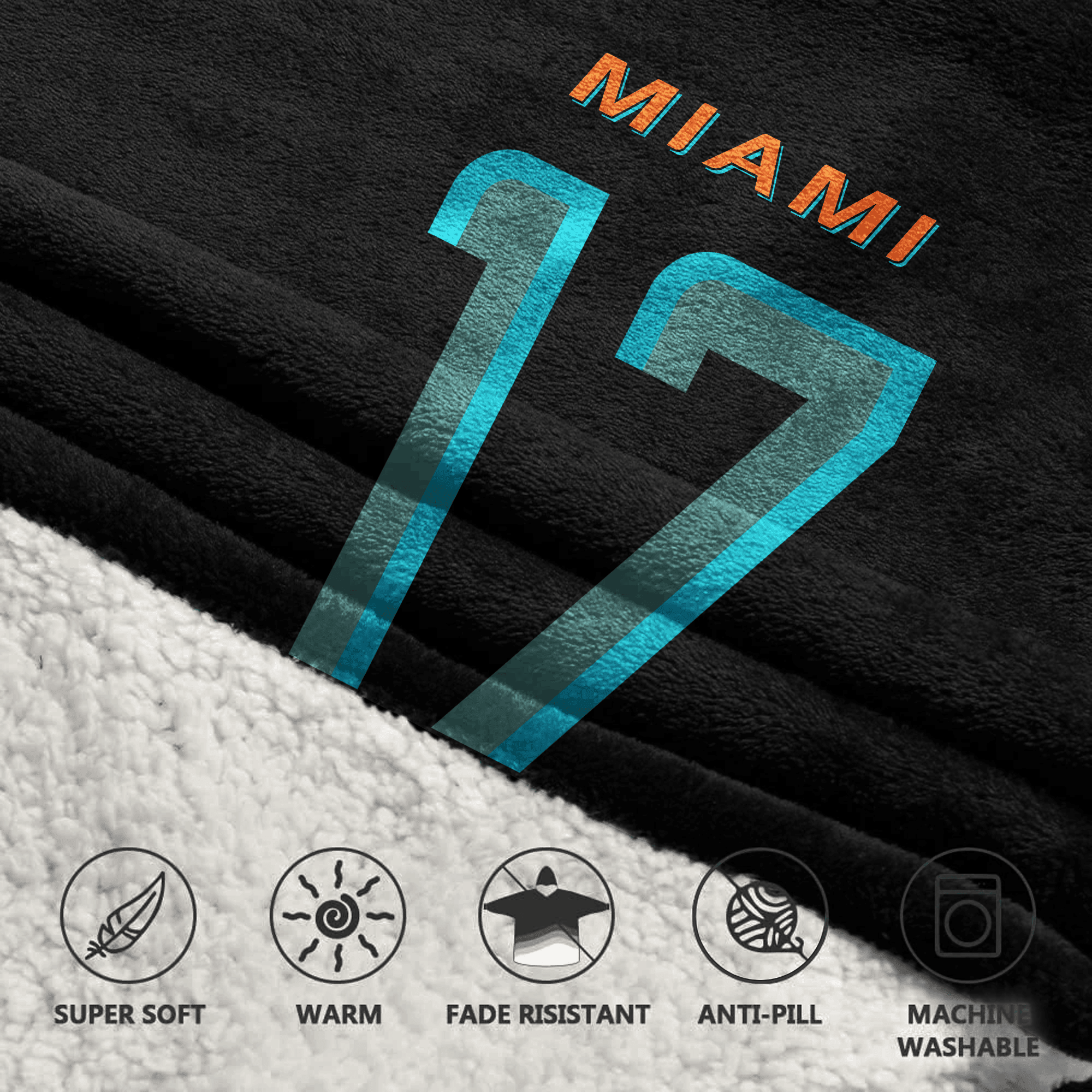 J.W 17 Miami Football Unisex Blanket Hoodie
