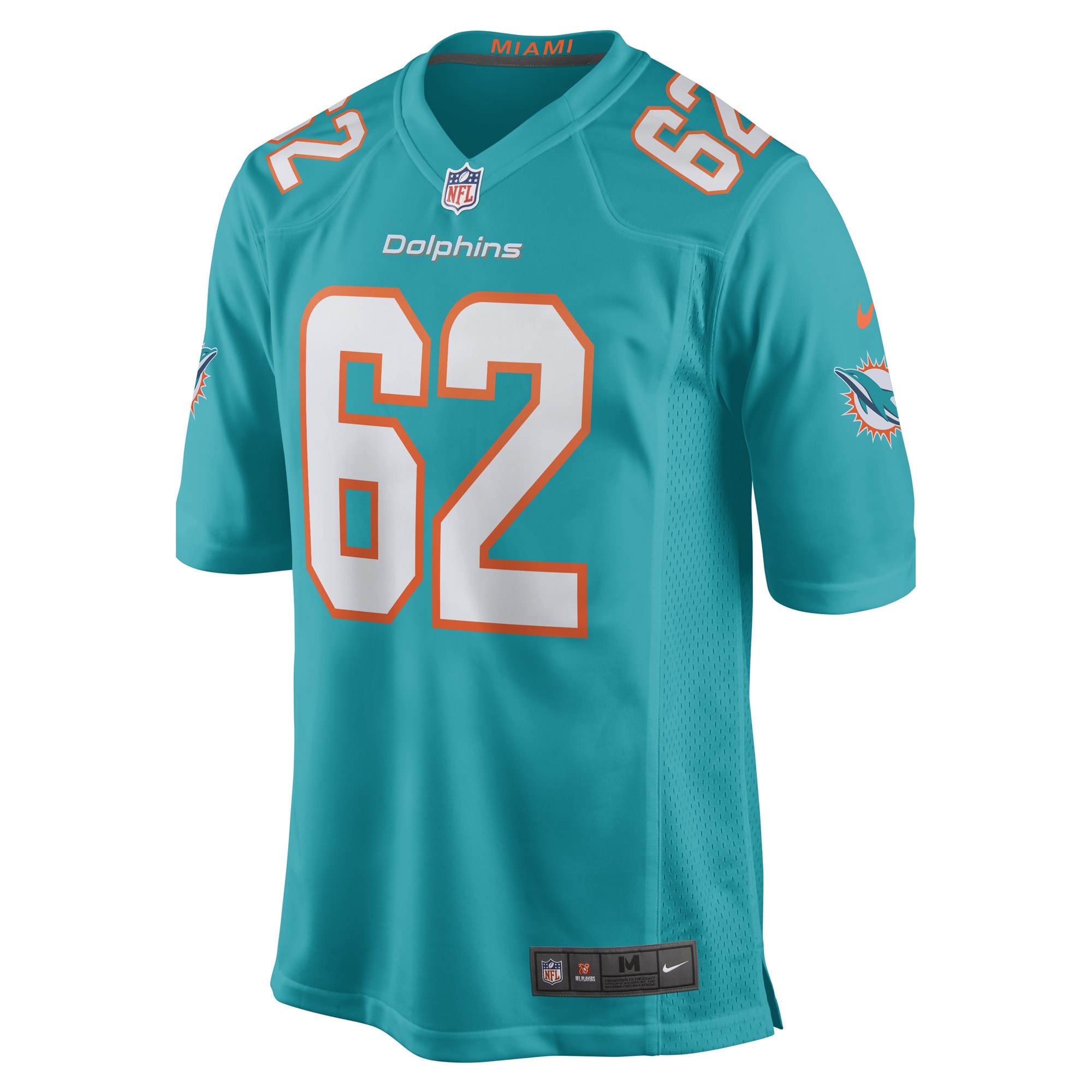 James Empey Miami Dolphins Game Player Jersey - Aqua