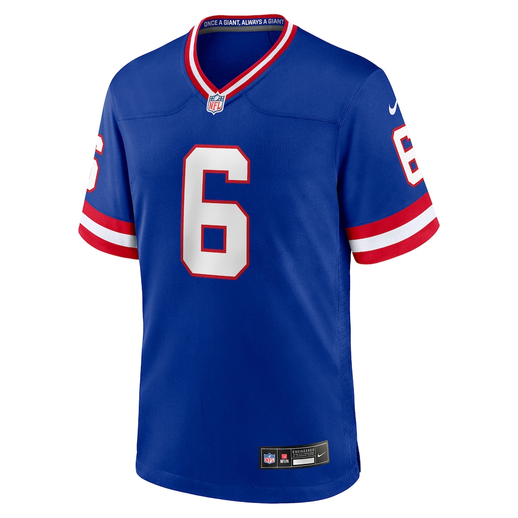 Jaxson Dart #6 New York Giants Alternate 2 Classic Game Jersey - Royal