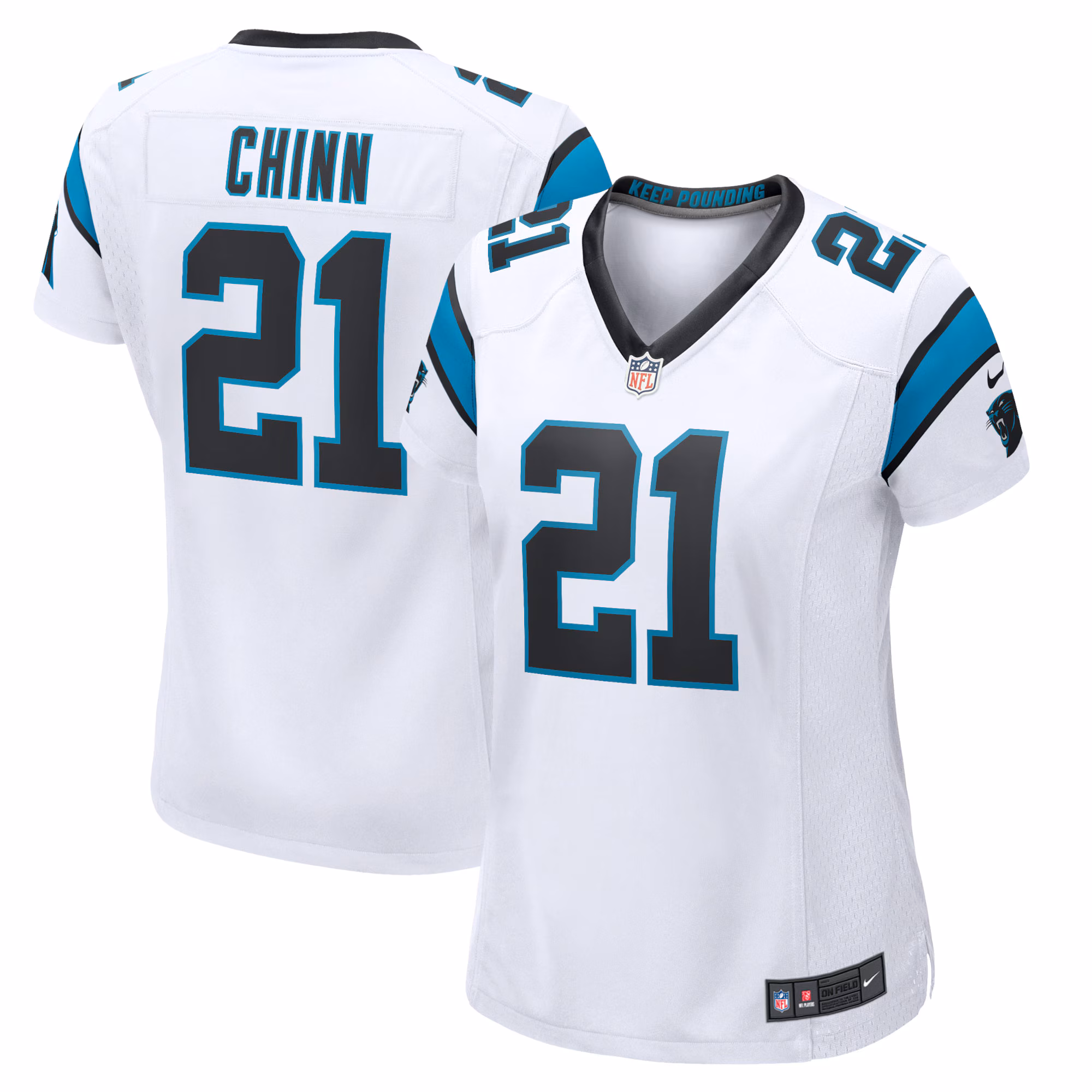 Jeremy Chinn Carolina Panthers Women's Game Jersey - White