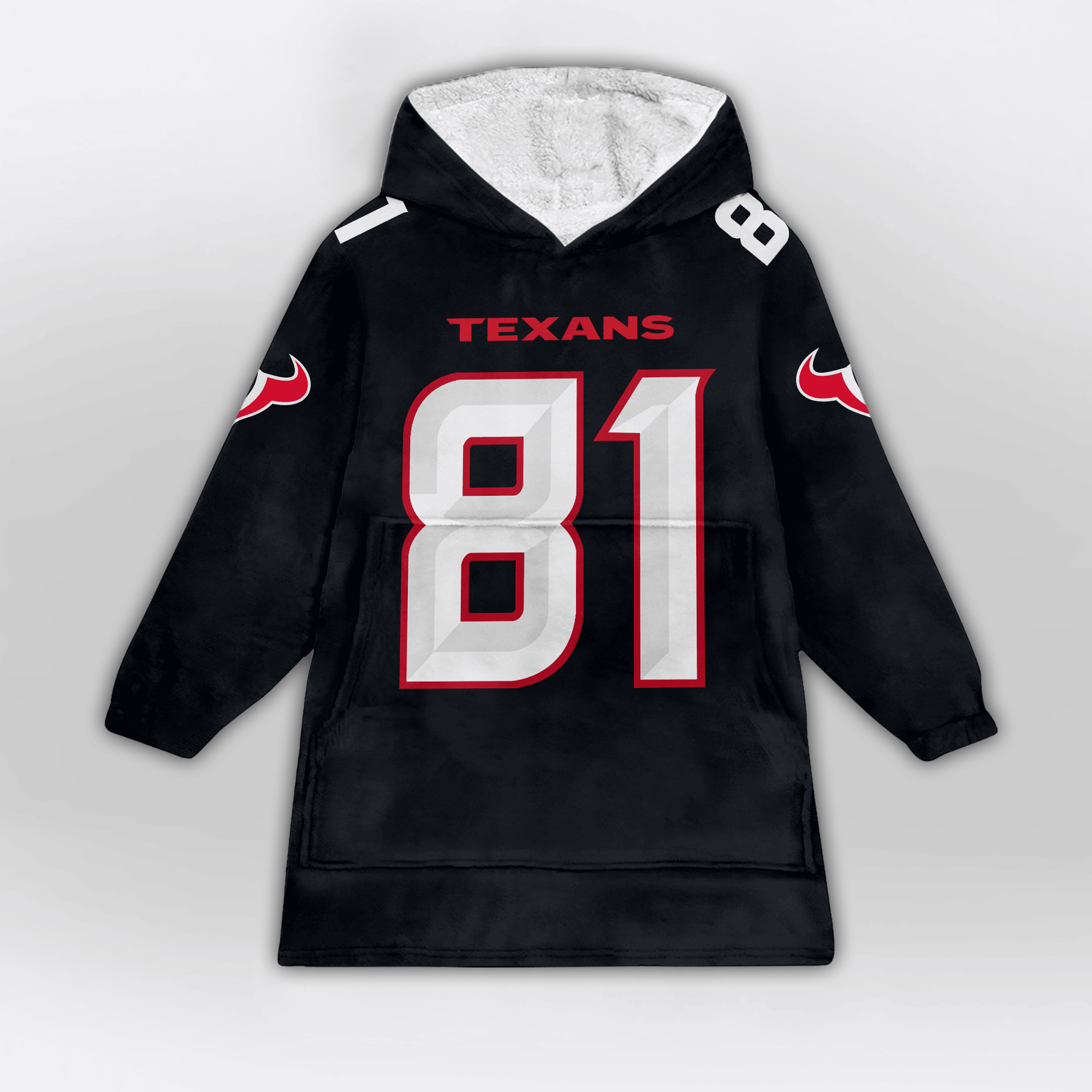 Kid J.H 81 Houston Football Unisex Blanket Hoodie