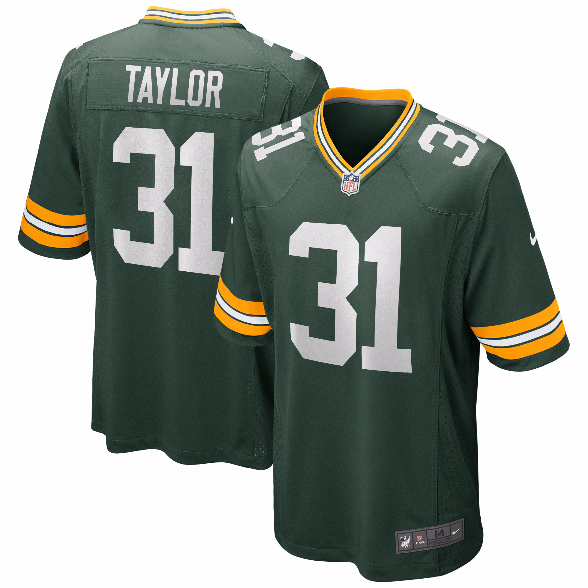 Jim Taylor Green Bay Packers Game Retired Player Jersey - Green