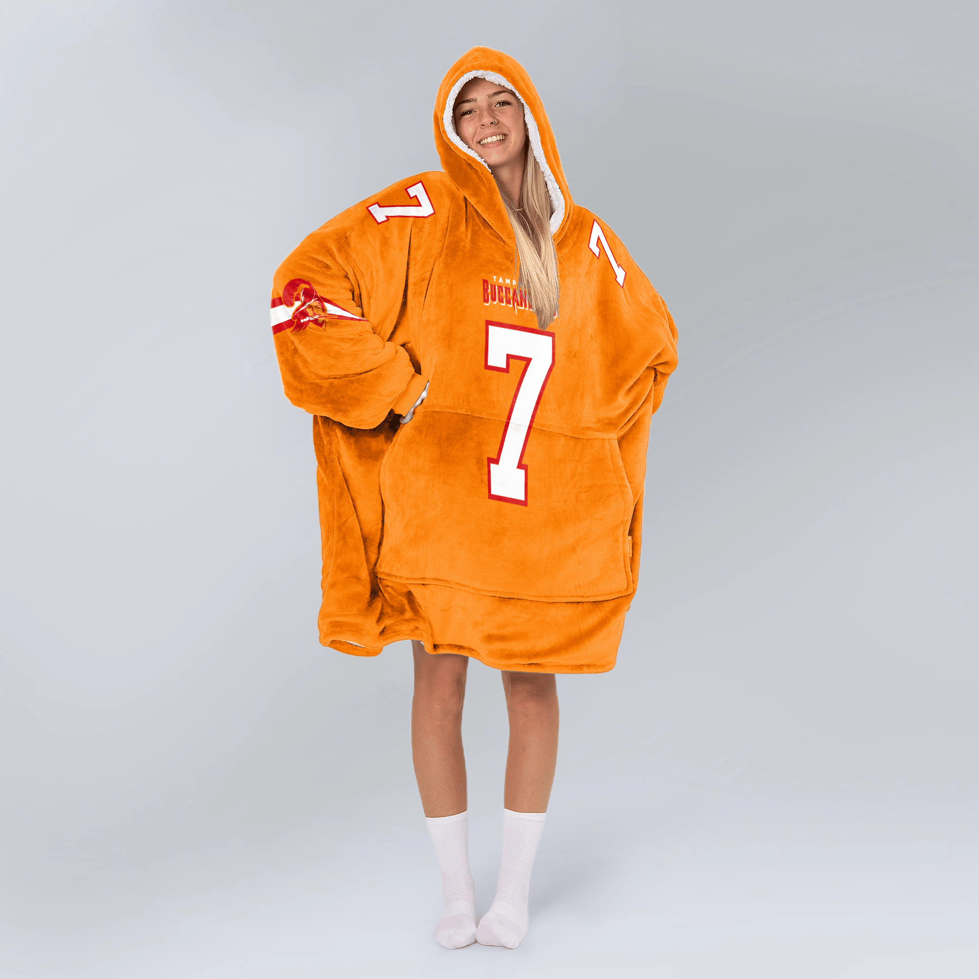 Adult B.I 7 Tampa Bay Football 50th Season Game Unisex Blanket Hoodie