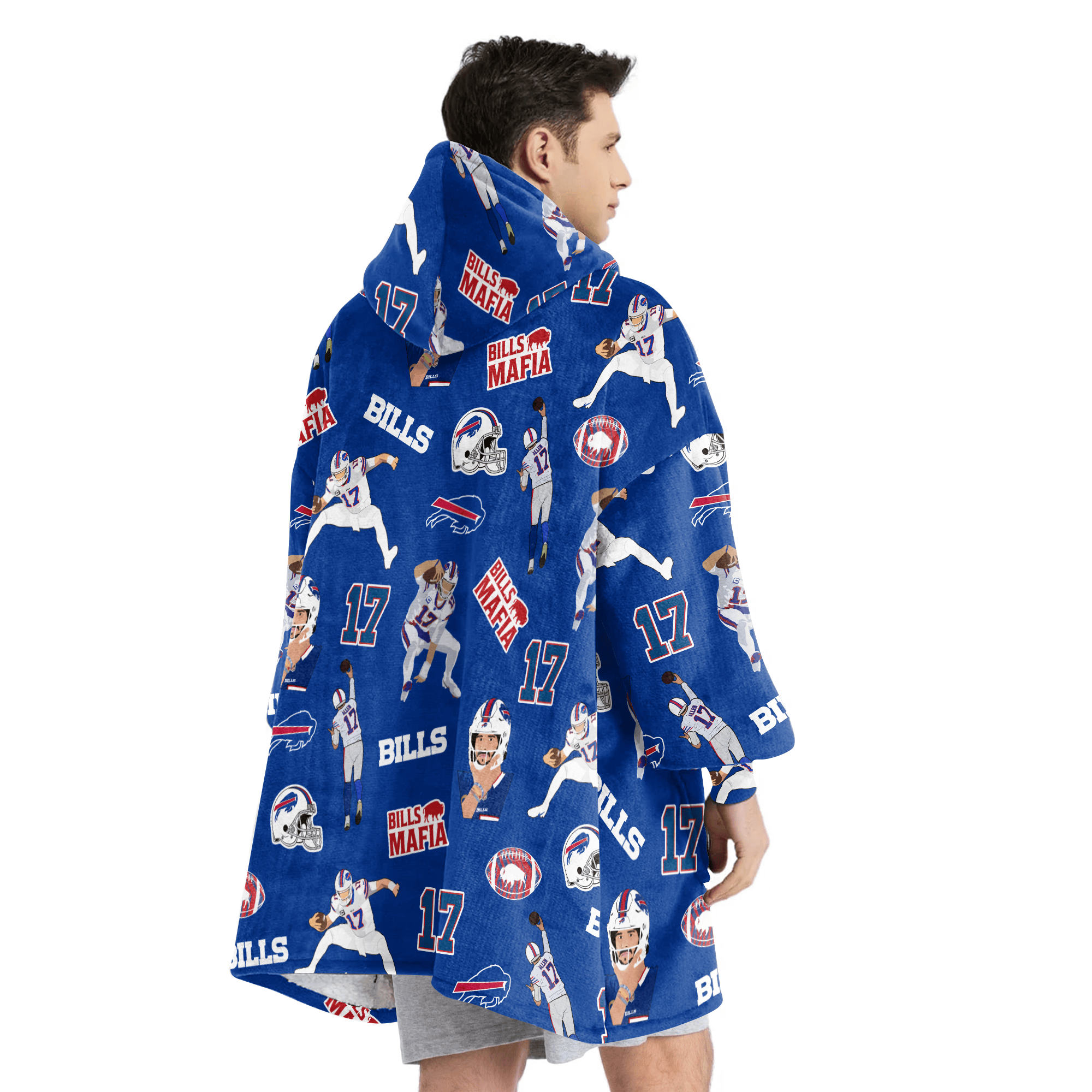 J.A 17 Buffalo Football Unisex Blanket Hoodie