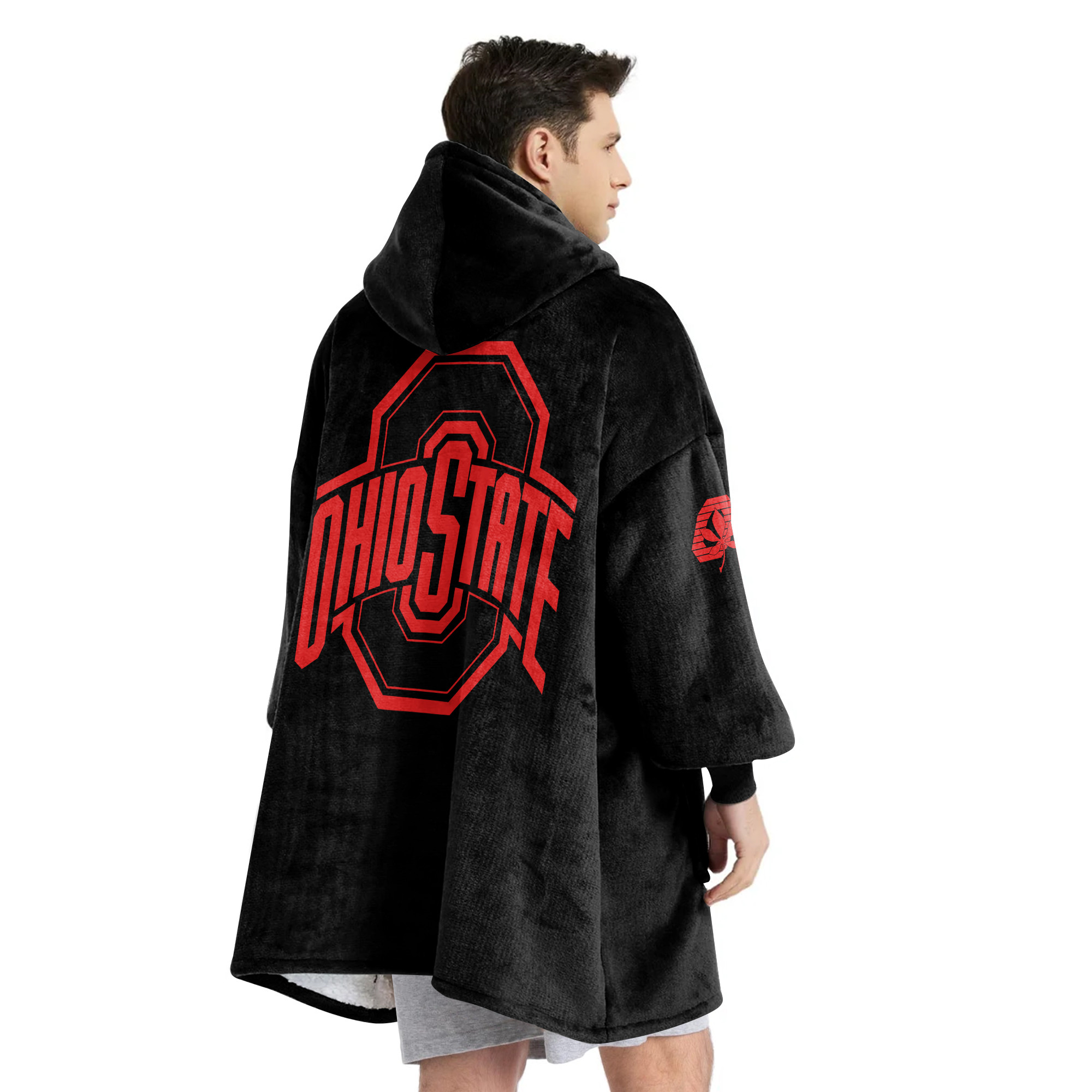 Adult Ohio State Football Unisex Blanket Hoodie