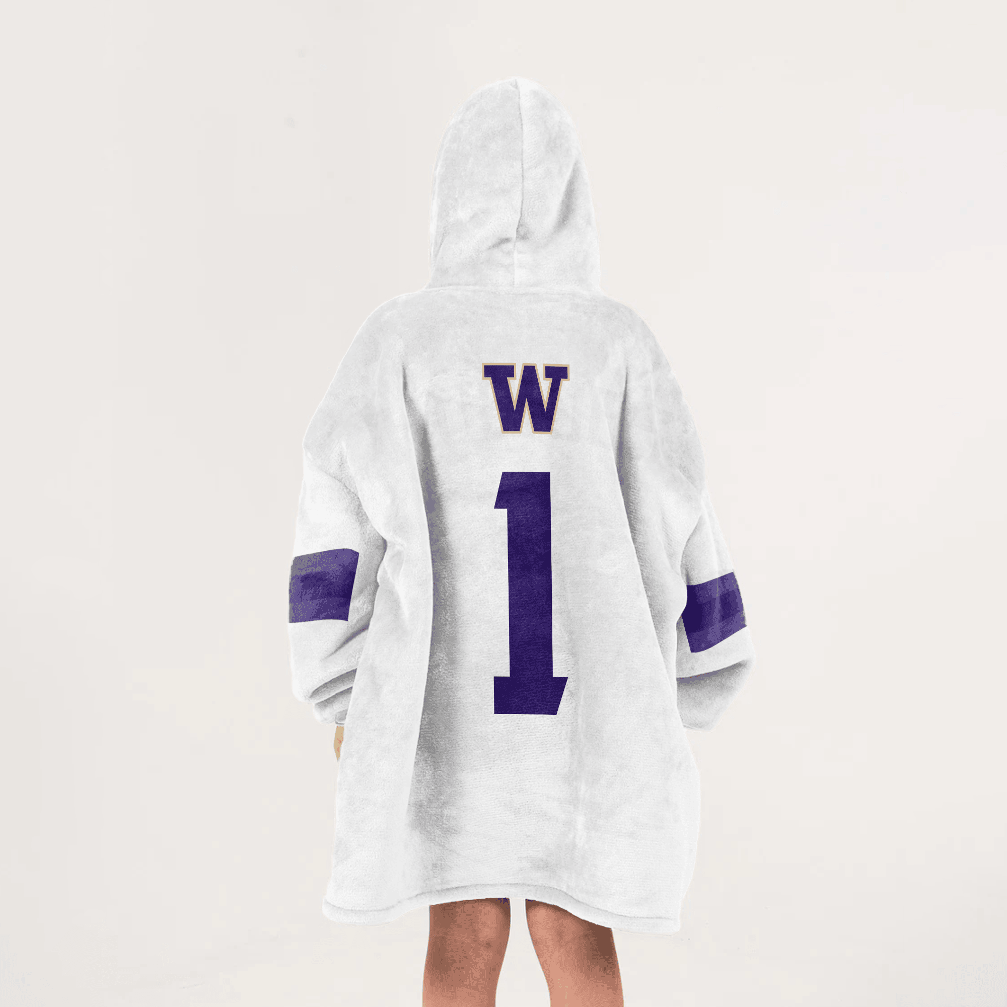 Kid 1 Washington Football Unisex Blanket Hoodie