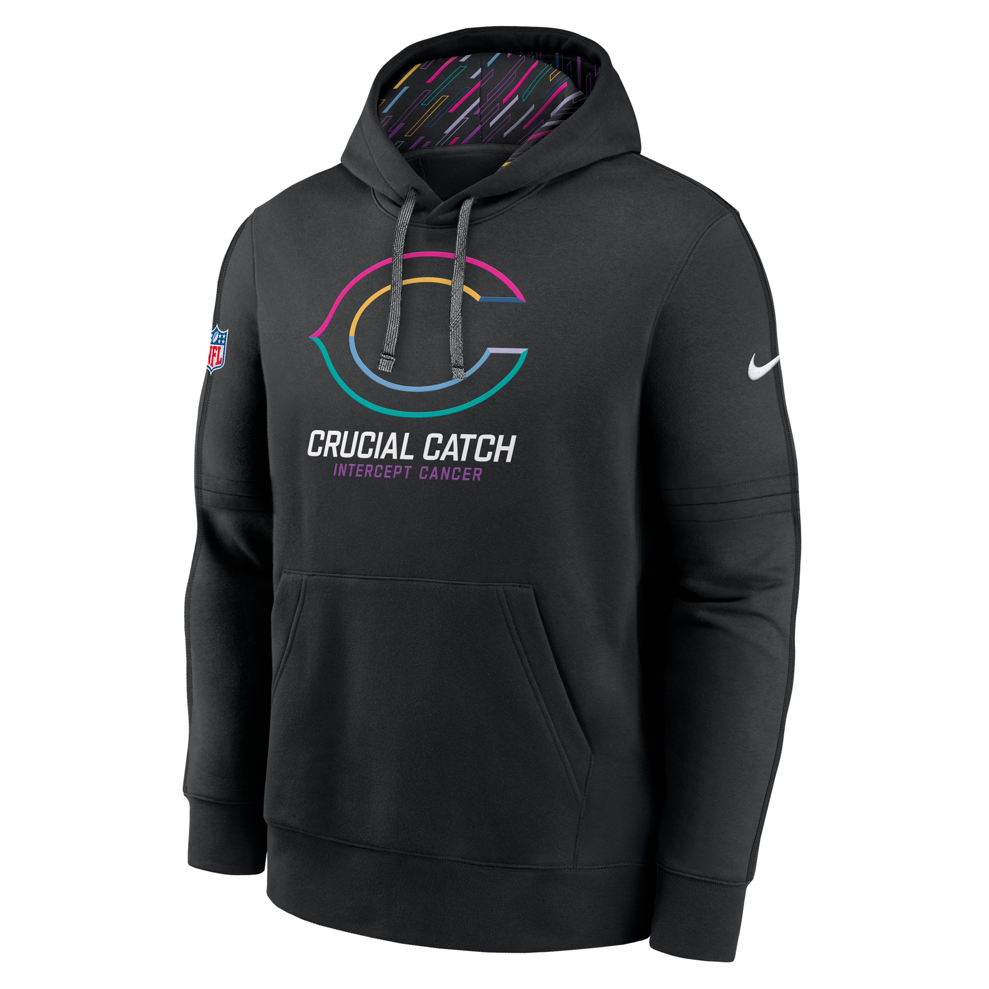 Chicago Bears 2024 NFL Crucial Catch Club Pullover Hoodie - Black