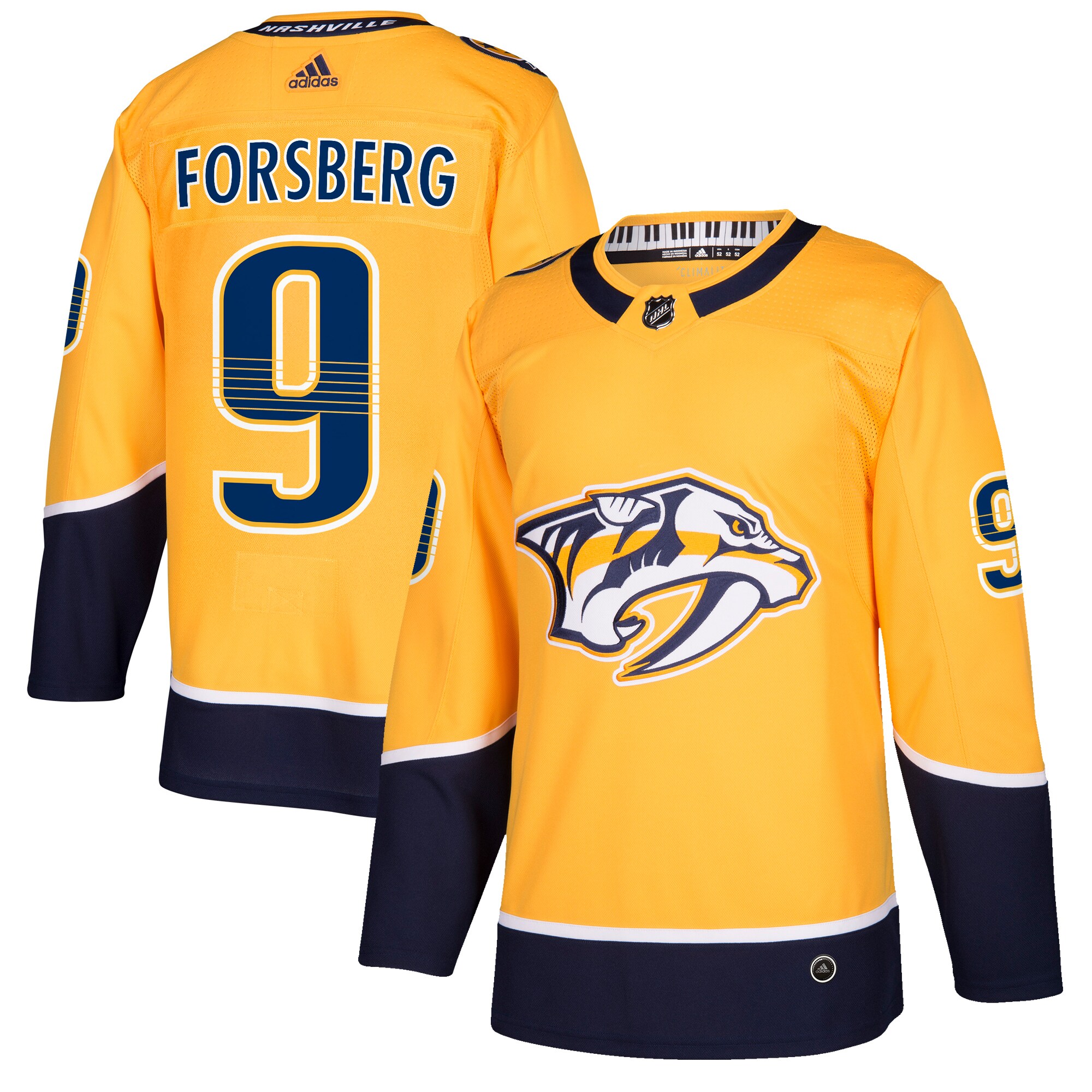 Filip Forsberg Nashville Predators  Authentic Player Jersey - Gold