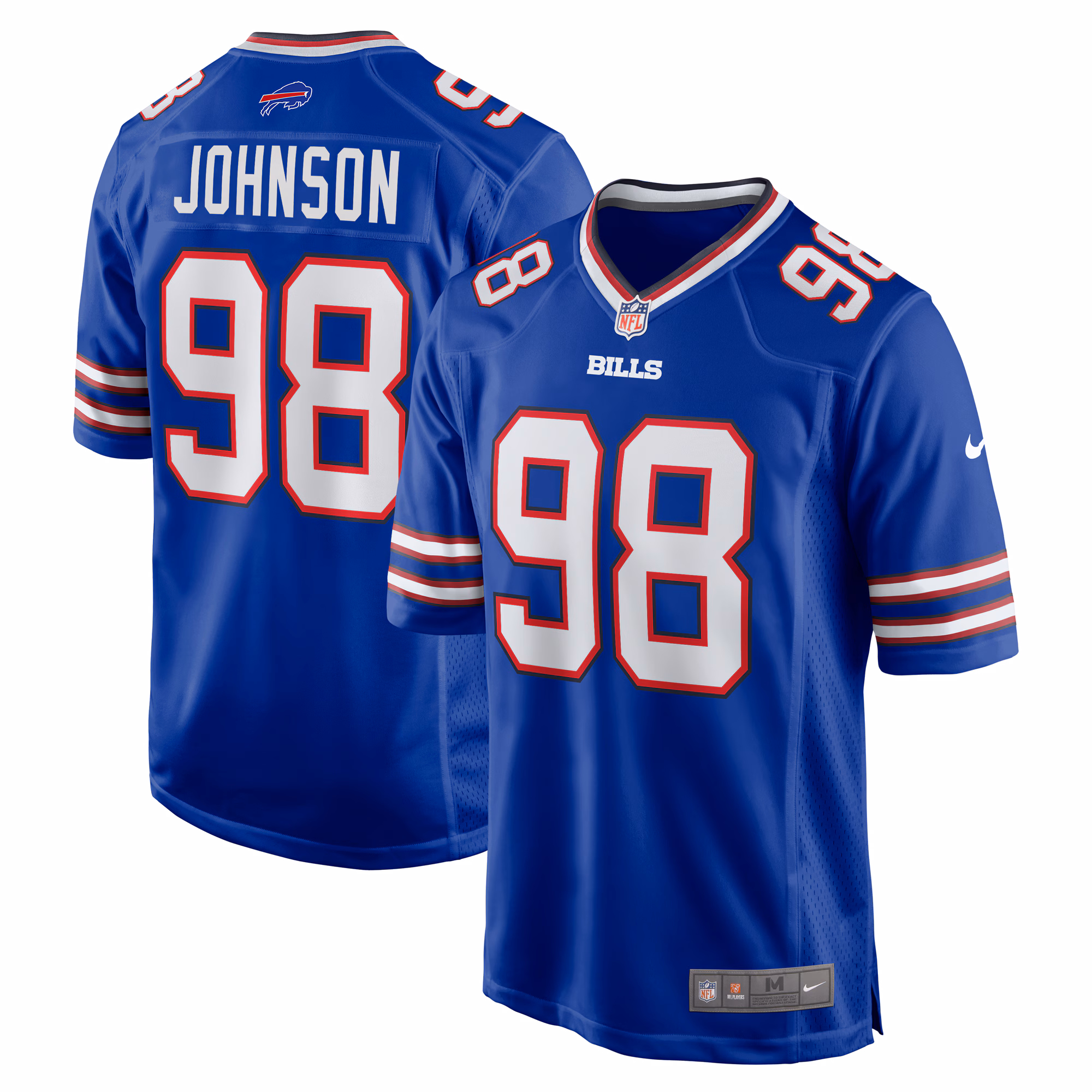 Austin Johnson Buffalo Bills  Game Jersey -  Royal