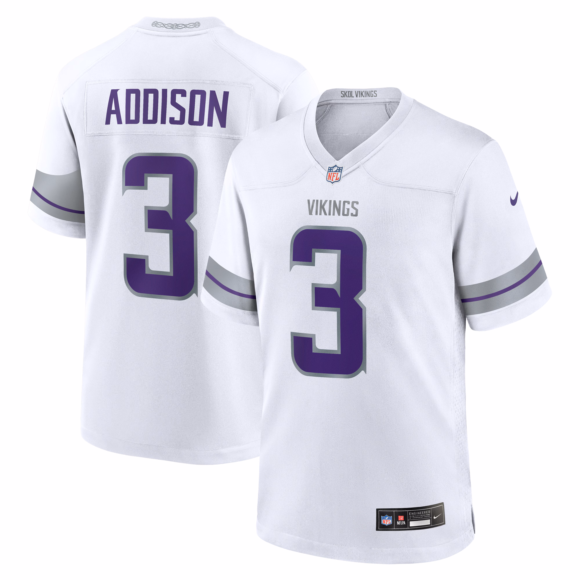 Addison Minnesota Vikings 2023 NFL Draft First Round Pick Game Jersey - Purple