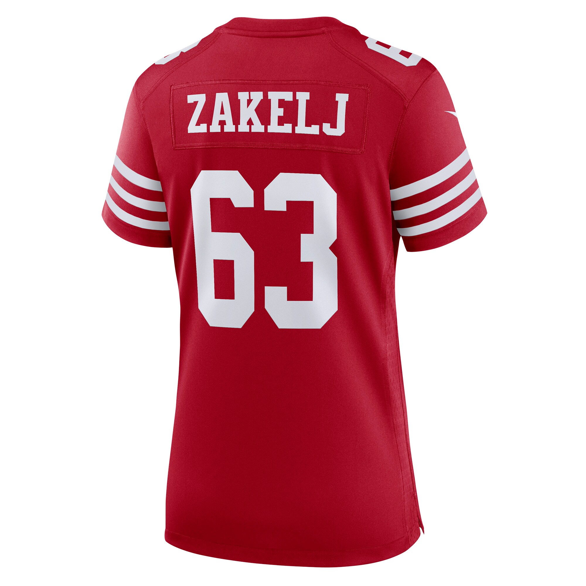 Nick Zakelj San Francisco 49ers  Women's Game Player Jersey - Scarlet