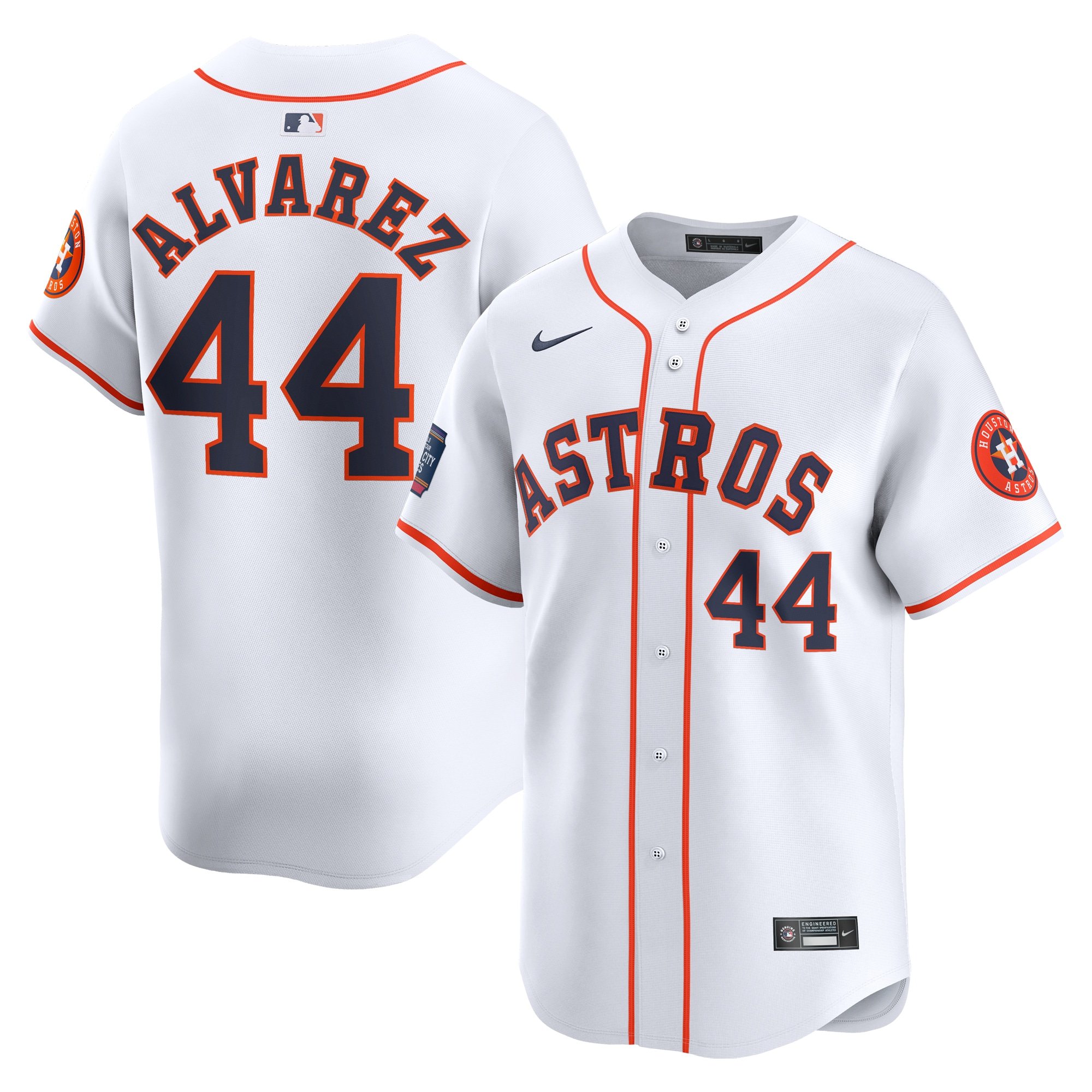 Men's Houston Astros Yordan Alvarez  White 2024 MLB World Tour Mexico City Series Home Limited Player Jersey
