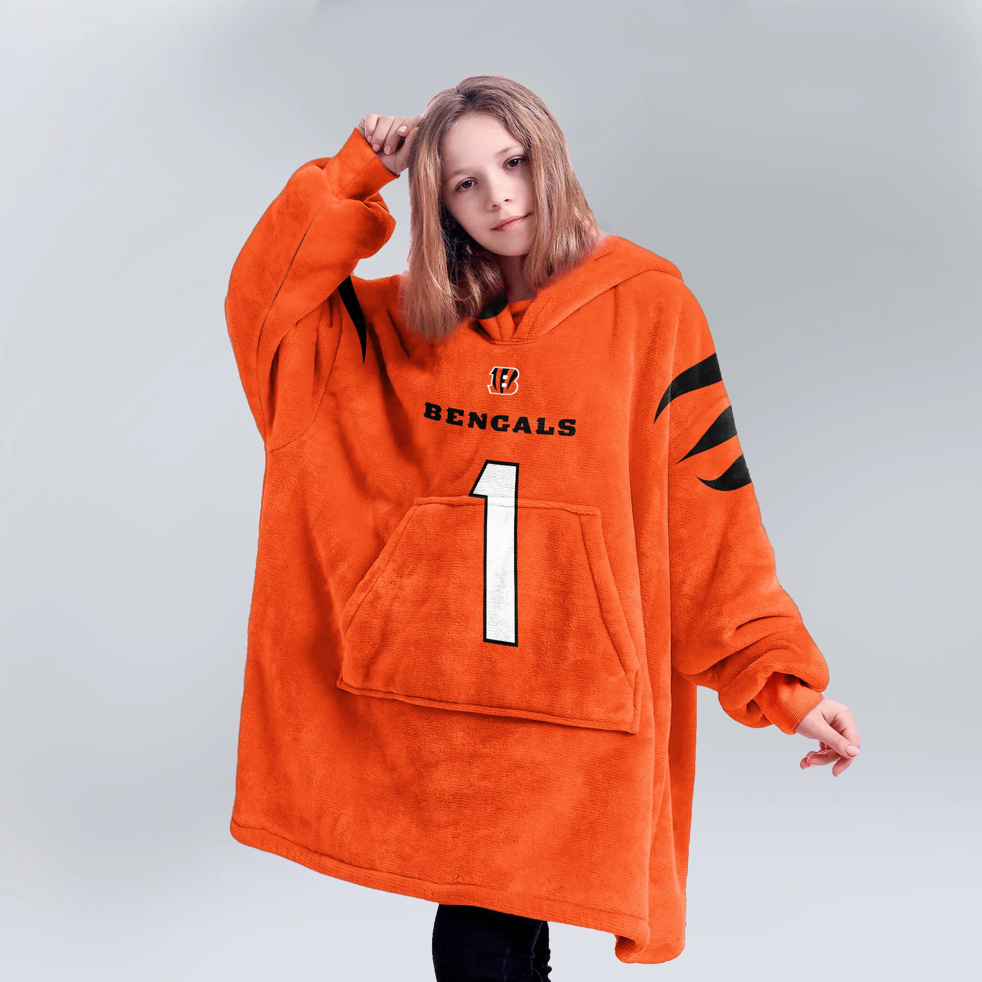 Adult J.C 1 Cincinnati Football Unisex Blanket Hoodie