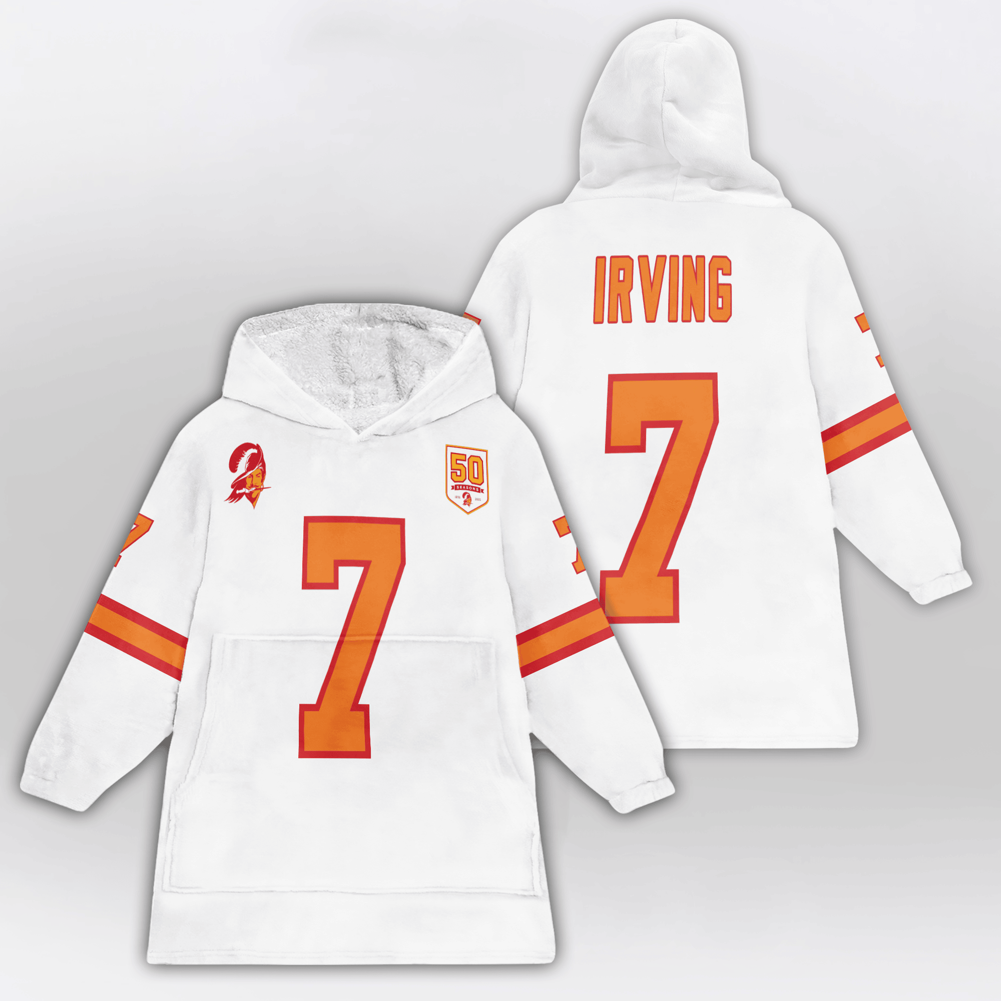 Kid B.I 7 Tampa Bay Football 50th Season Game Unisex Blanket Hoodie