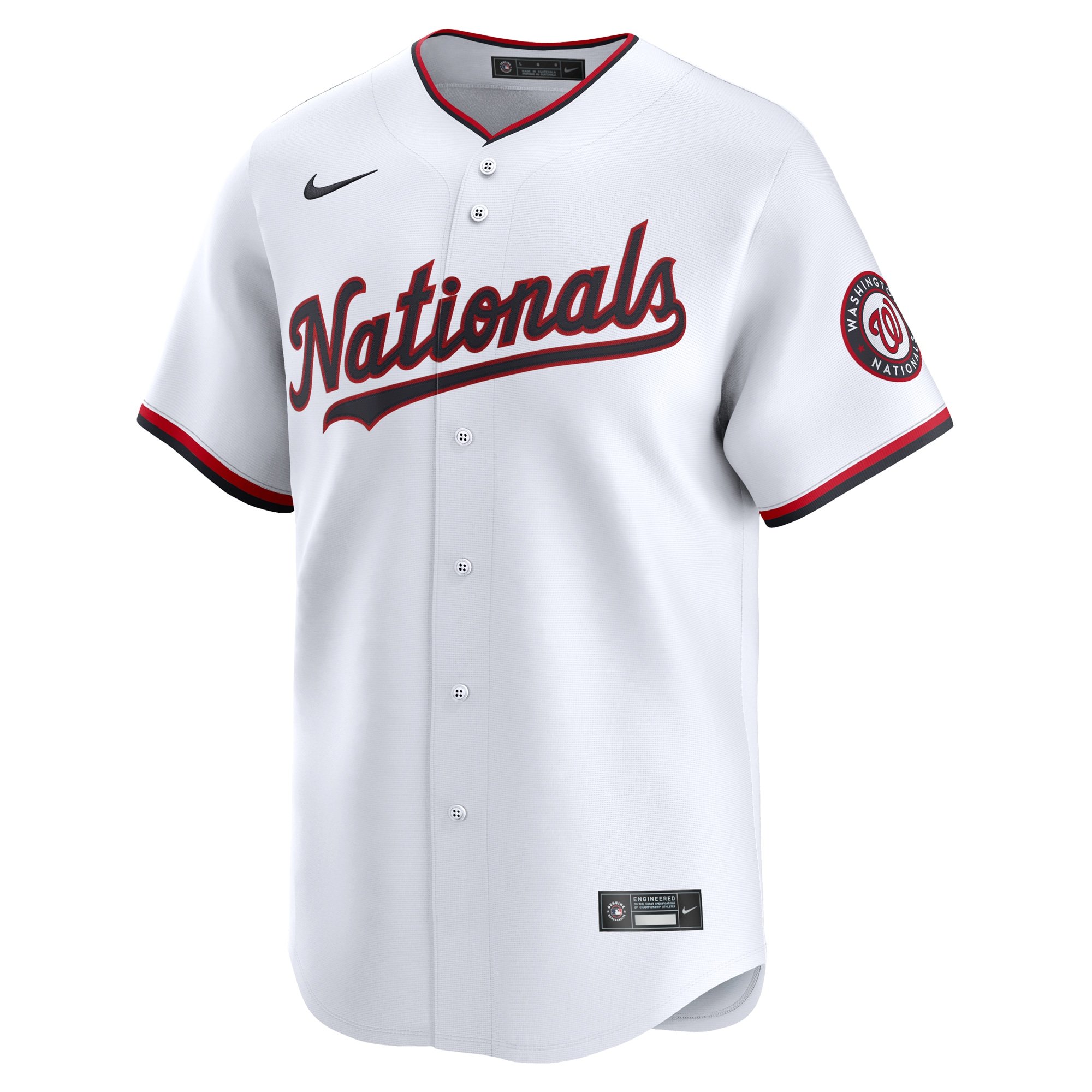 Men's Washington Nationals Stone Garrett  White Home Limited Player Jersey