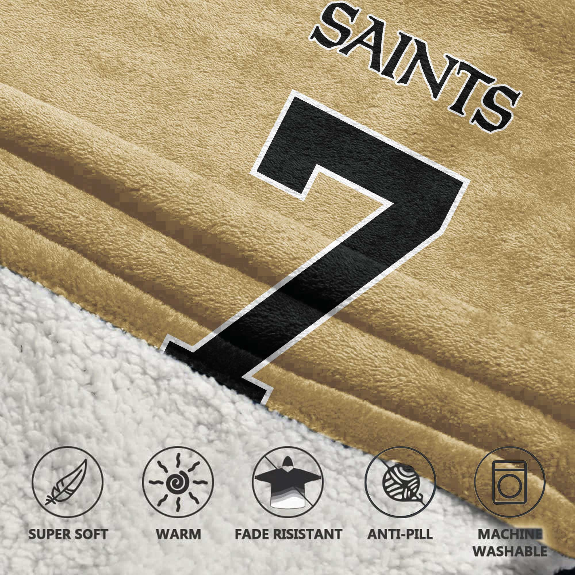 Kid T.H 7 New Orleans Football Unisex Blanket Hoodie