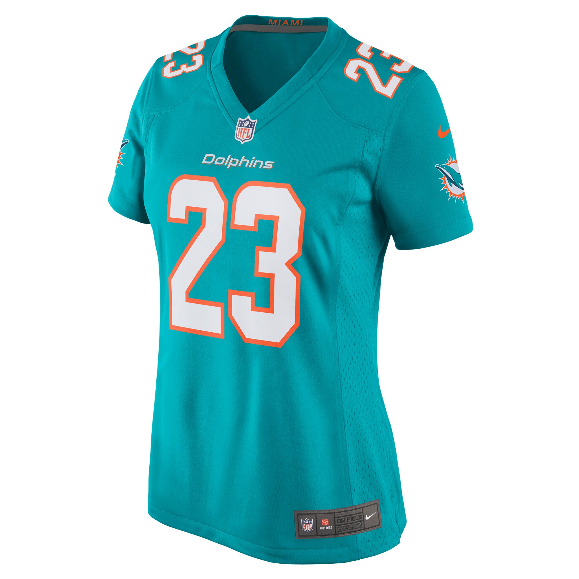 Jeff Wilson Jr. Miami Dolphins Women's Game Player Jersey - Aqua
