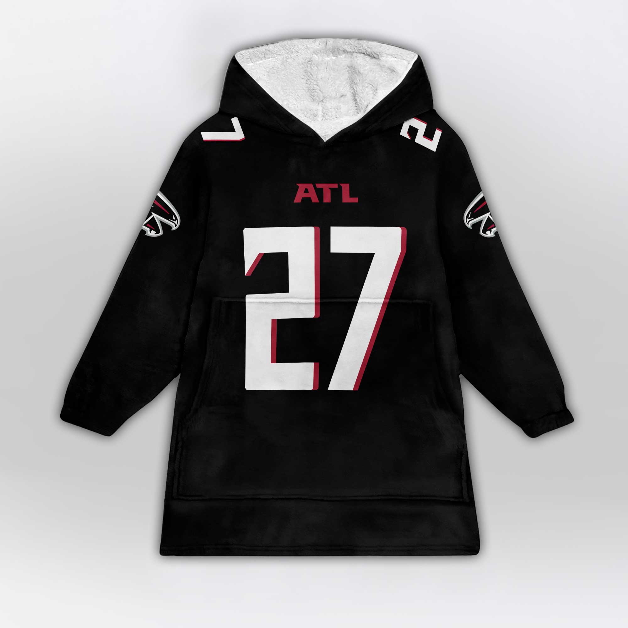 Kid 27 Atlanta Football Unisex Blanket Hoodie