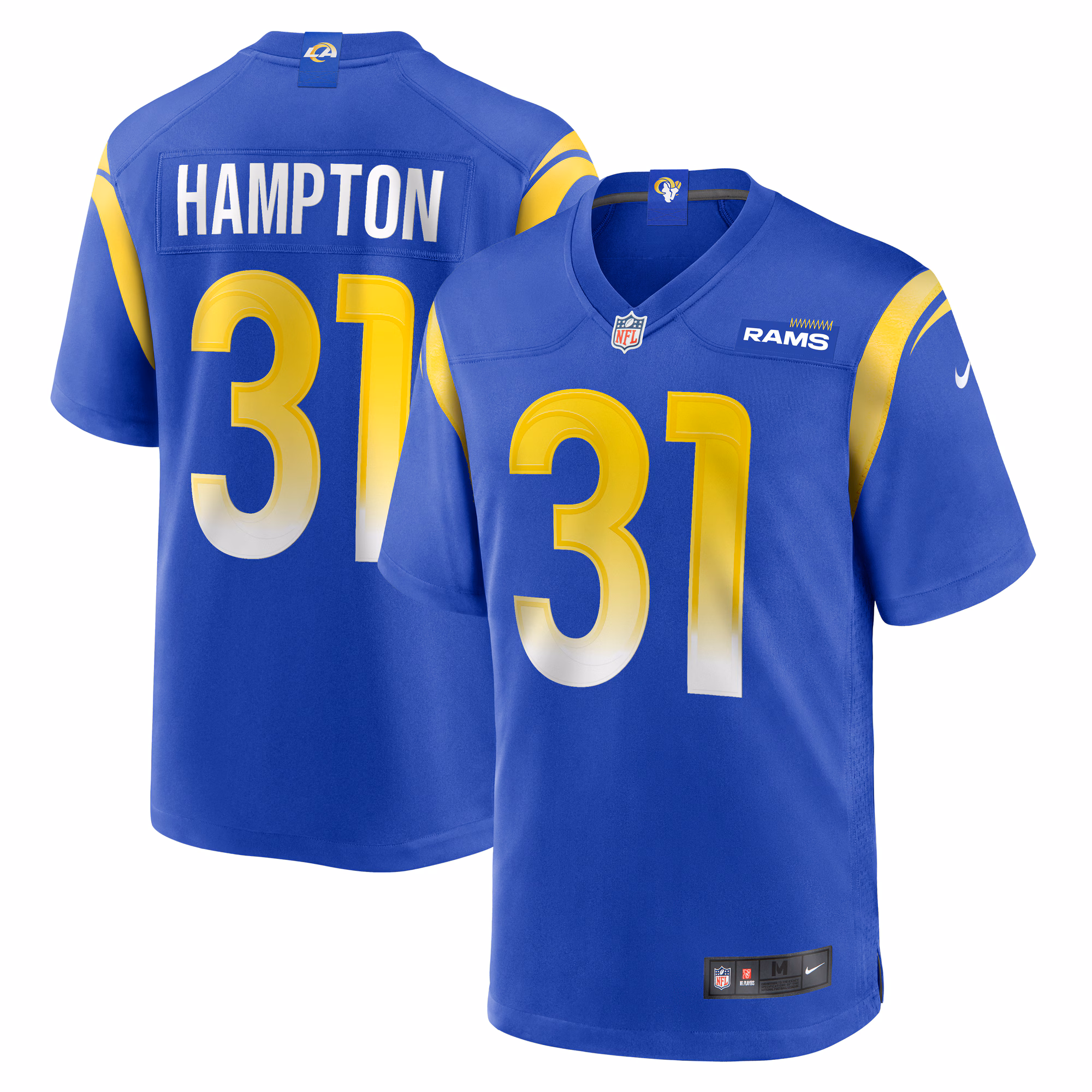 Nick Hampton Los Angeles Rams Home Game Jersey - Royal