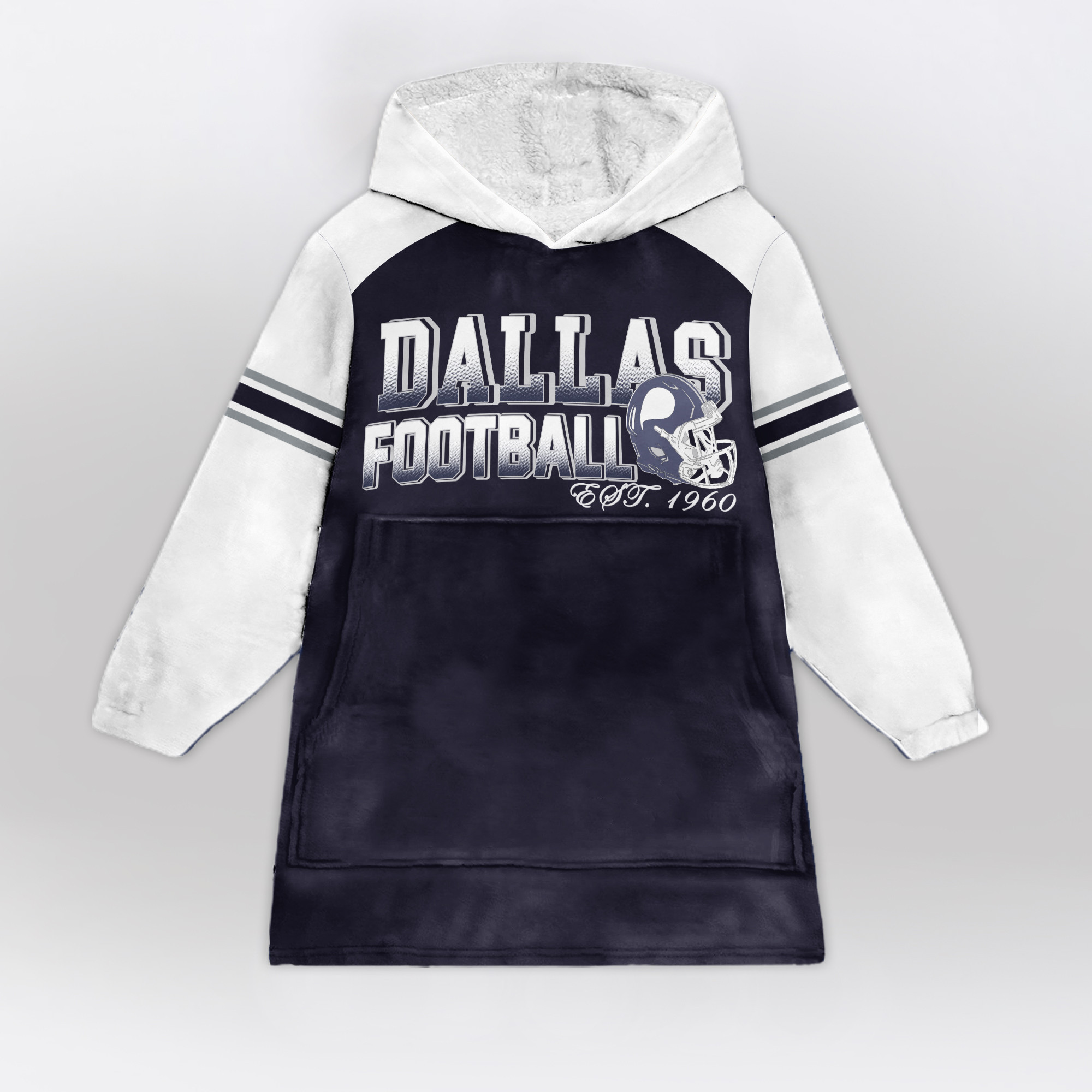 Adult Dallas Football Unisex Blanket Hoodie