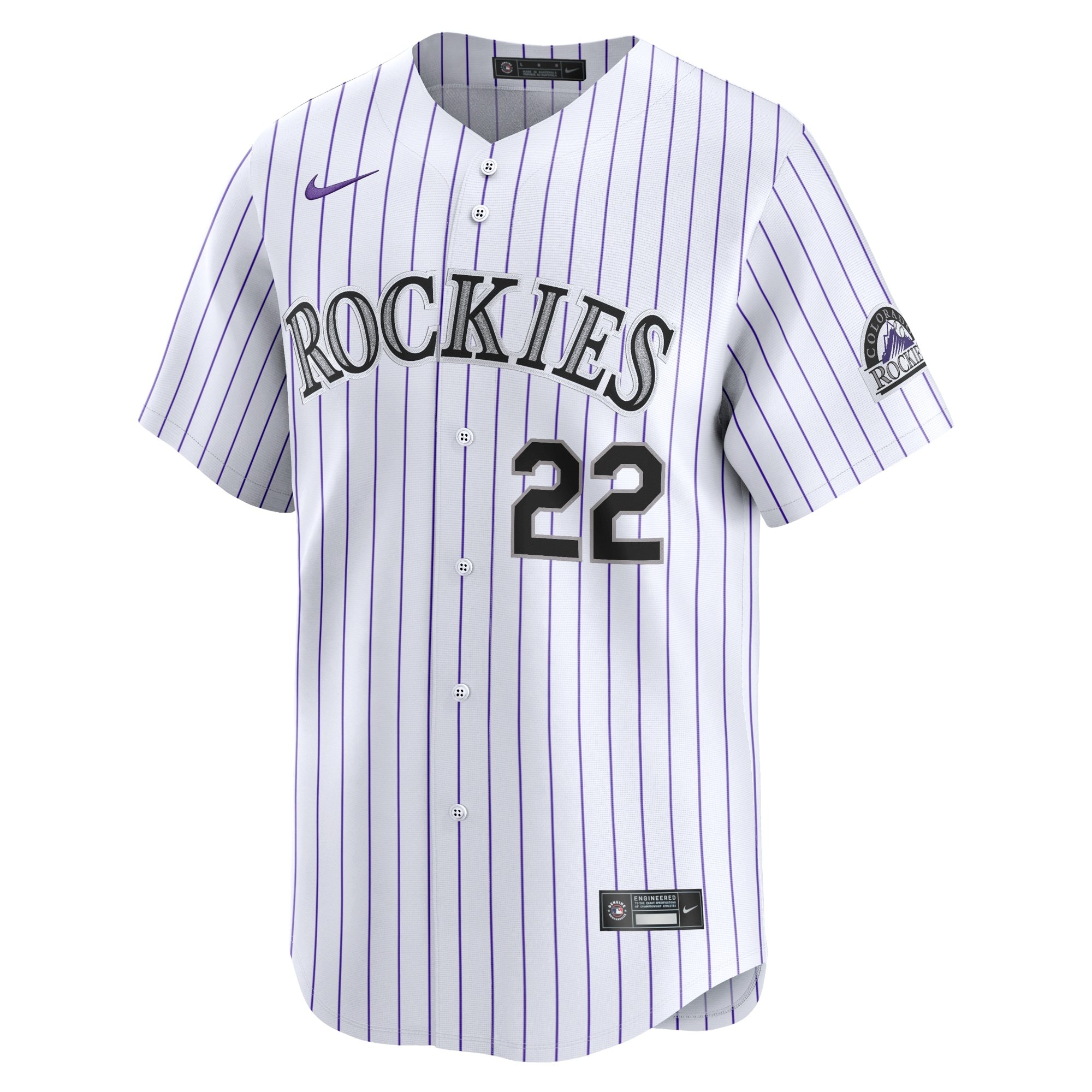 Men's Colorado Rockies Nolan Jones  White Home Limited Player Jersey