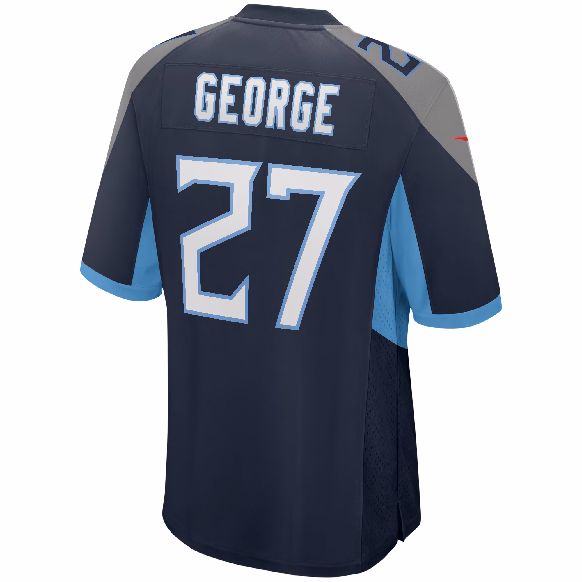 Eddie George Tennessee Titans Oilers Throwback Retired Player Game Jersey - Light Blue