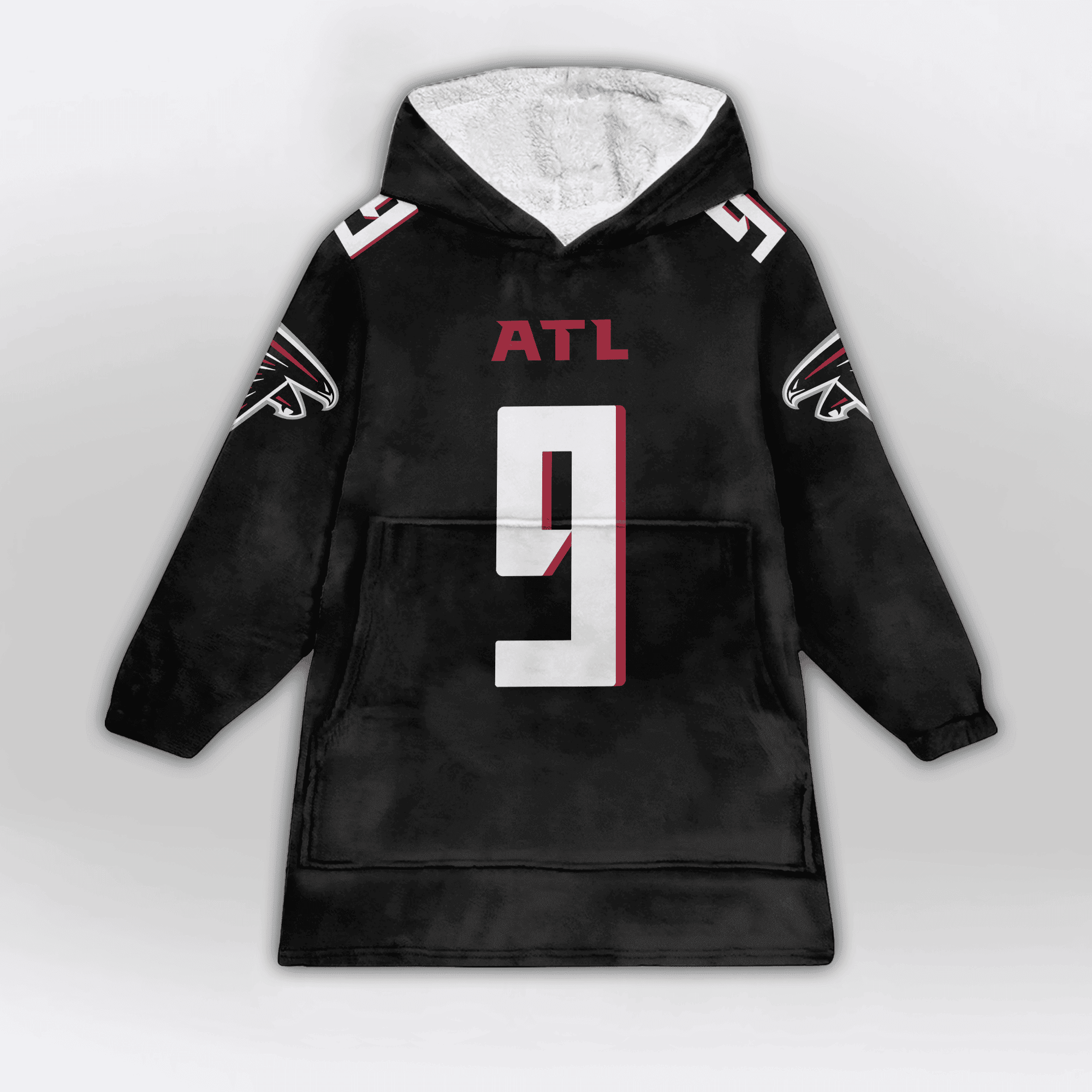 Kid 9 Atlanta Football Unisex Blanket Hoodie