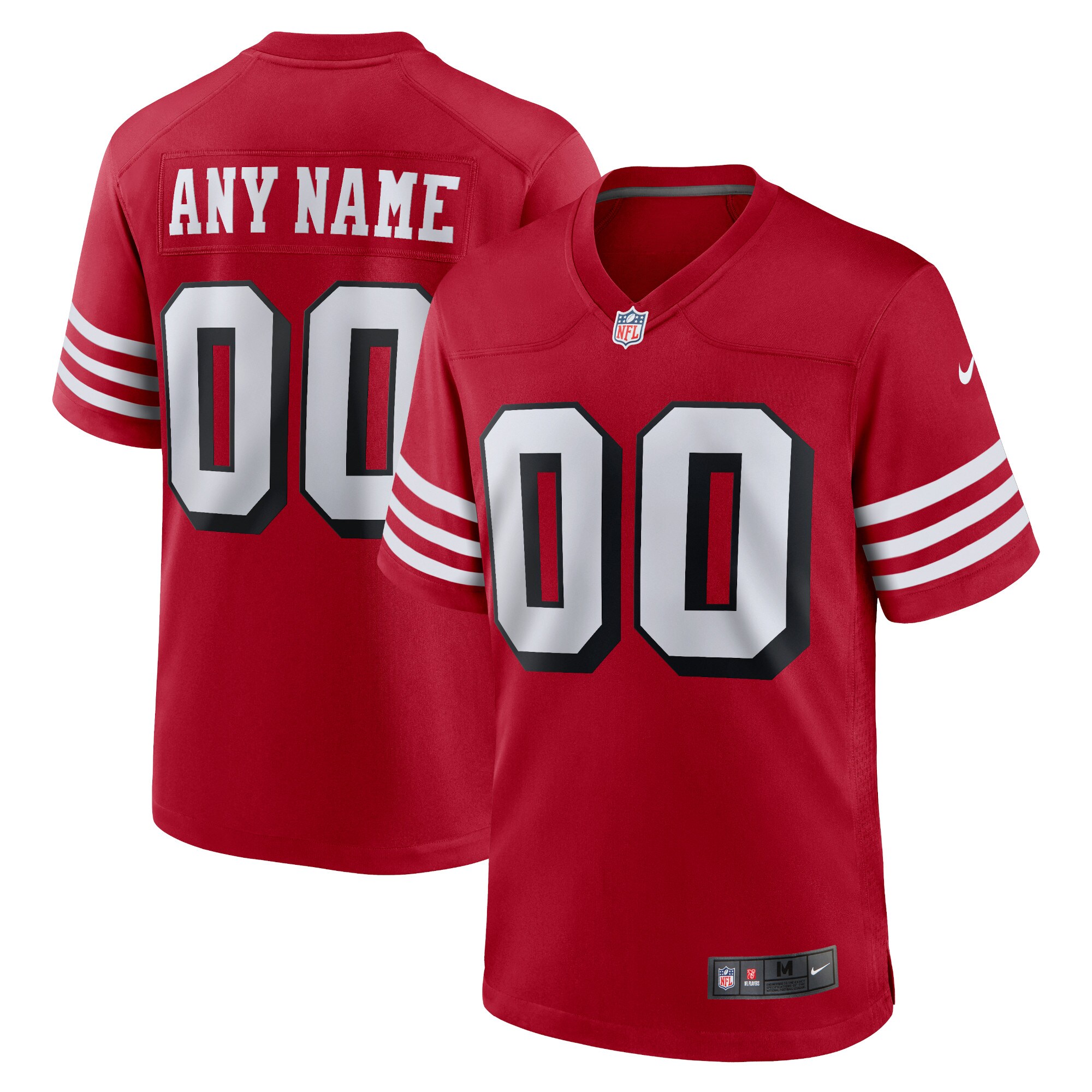 San Francisco 49ers  Alternate Custom Game Jersey - Scarlet