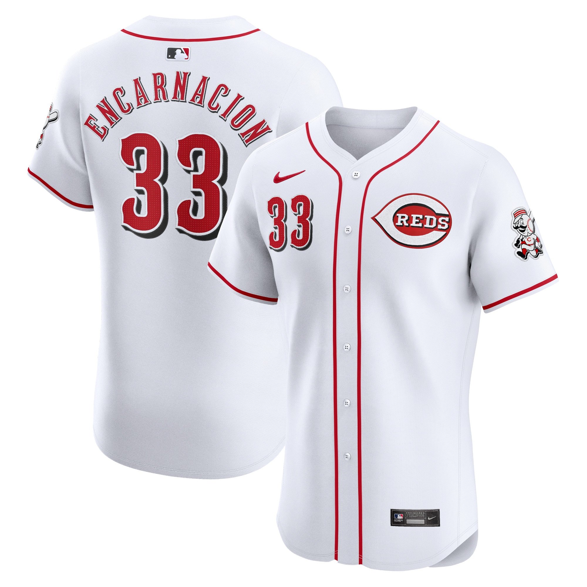 Men's Cincinnati Reds Christian Encarnacion-Strand  White Home Elite Player Jersey