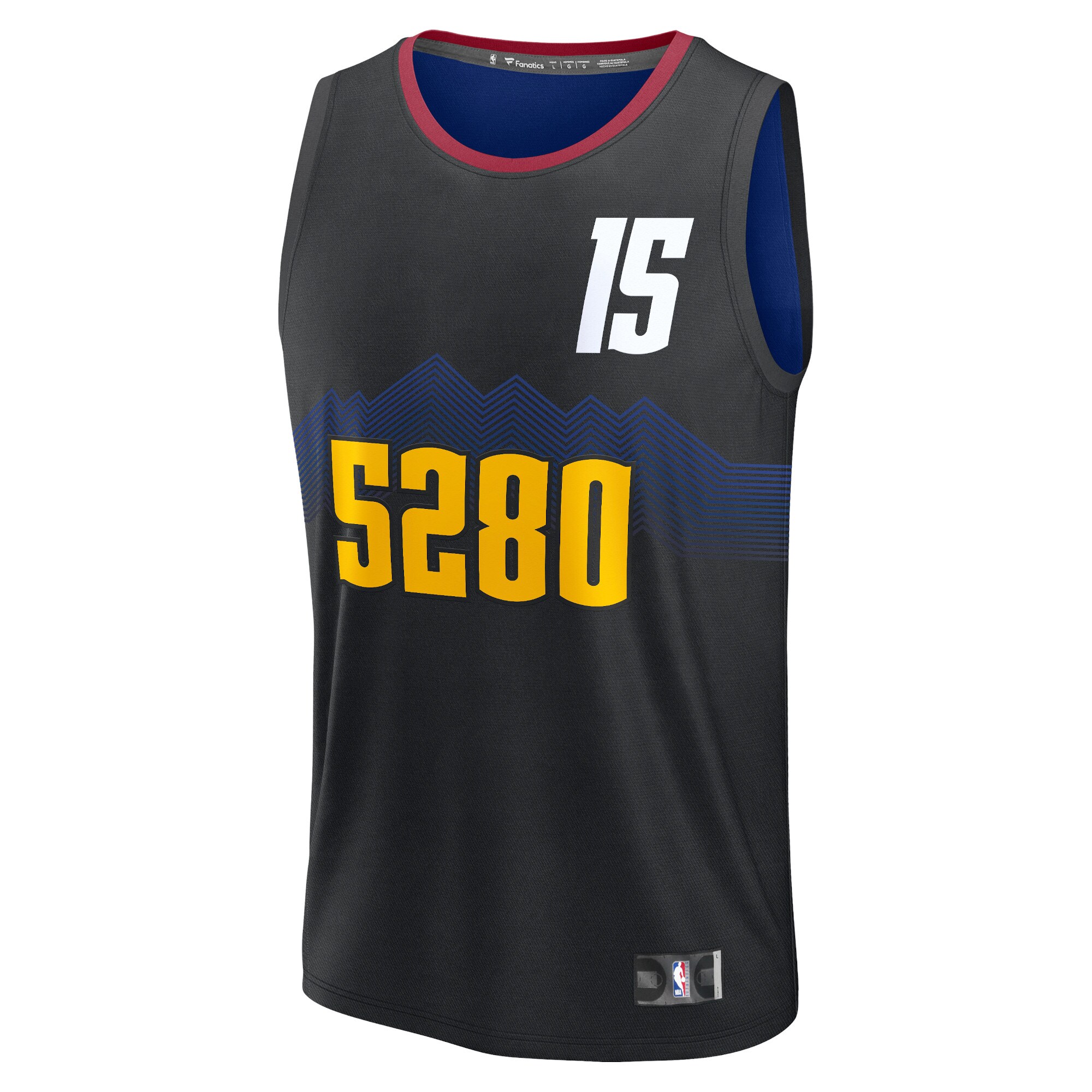 Unisex Denver Nuggets Nikola Jokic  Black 2023/24 Fast Break Jersey - City Edition