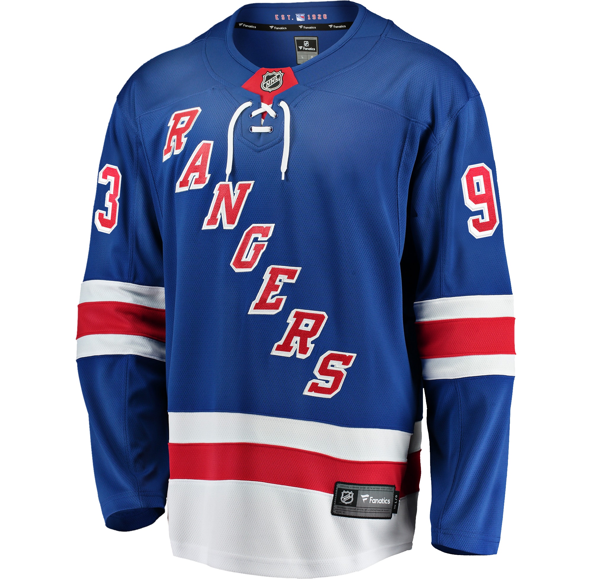 Mika Zibanejad New York Rangers Home Breakaway Player Game Jersey - Blue